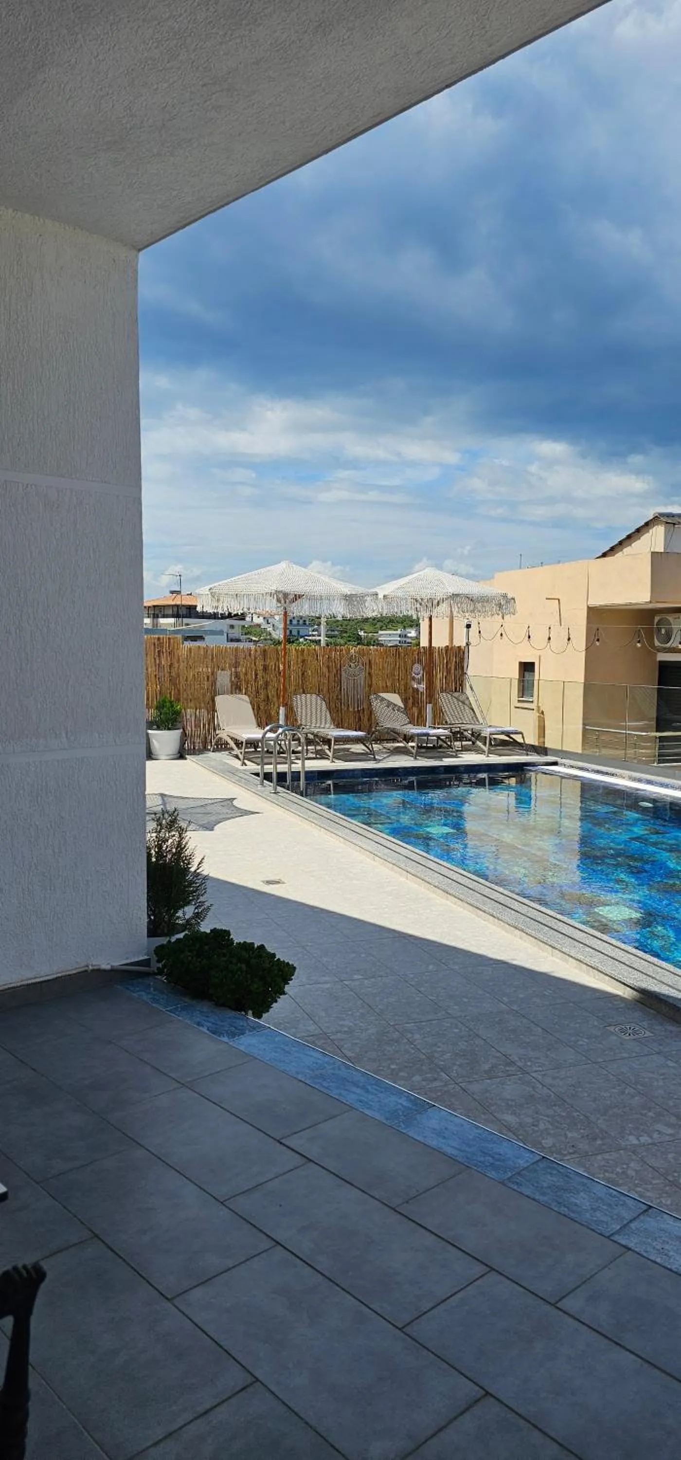 Pool view in Vila Finnley