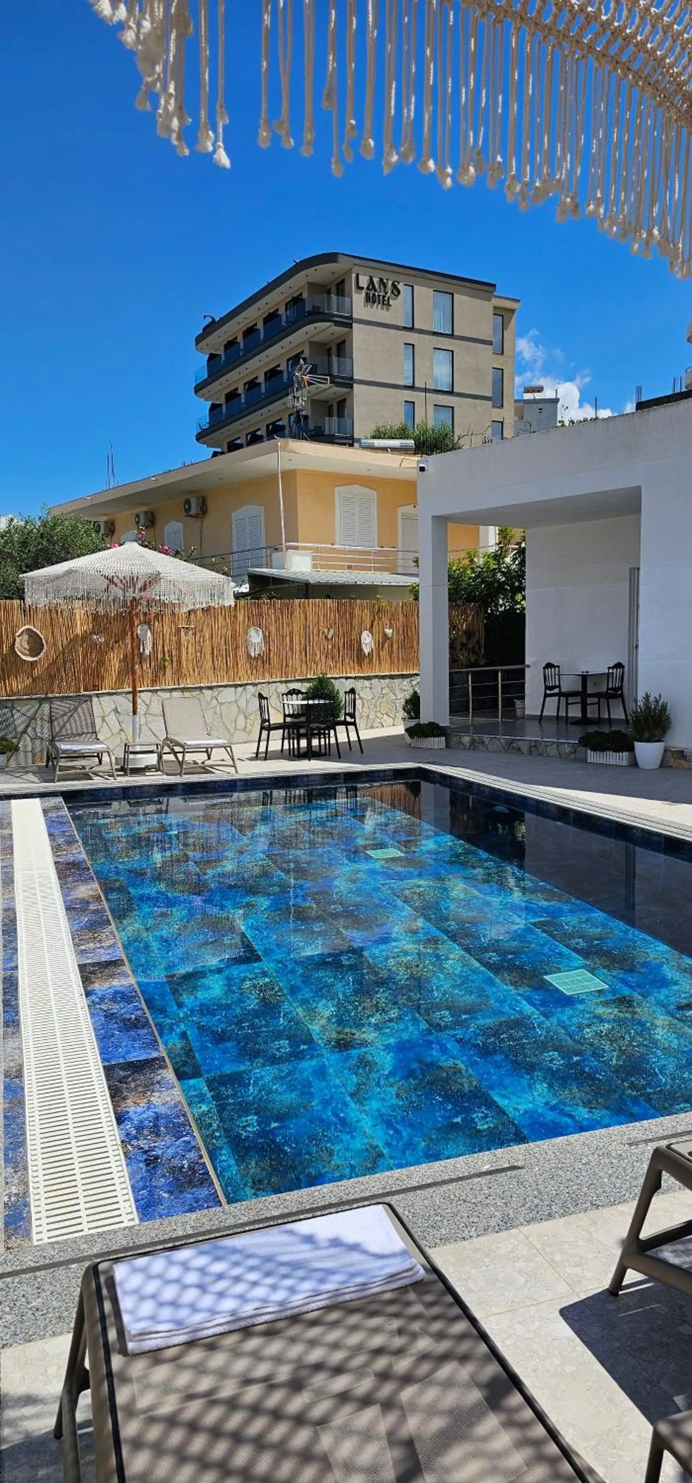 Pool view in Vila Finnley