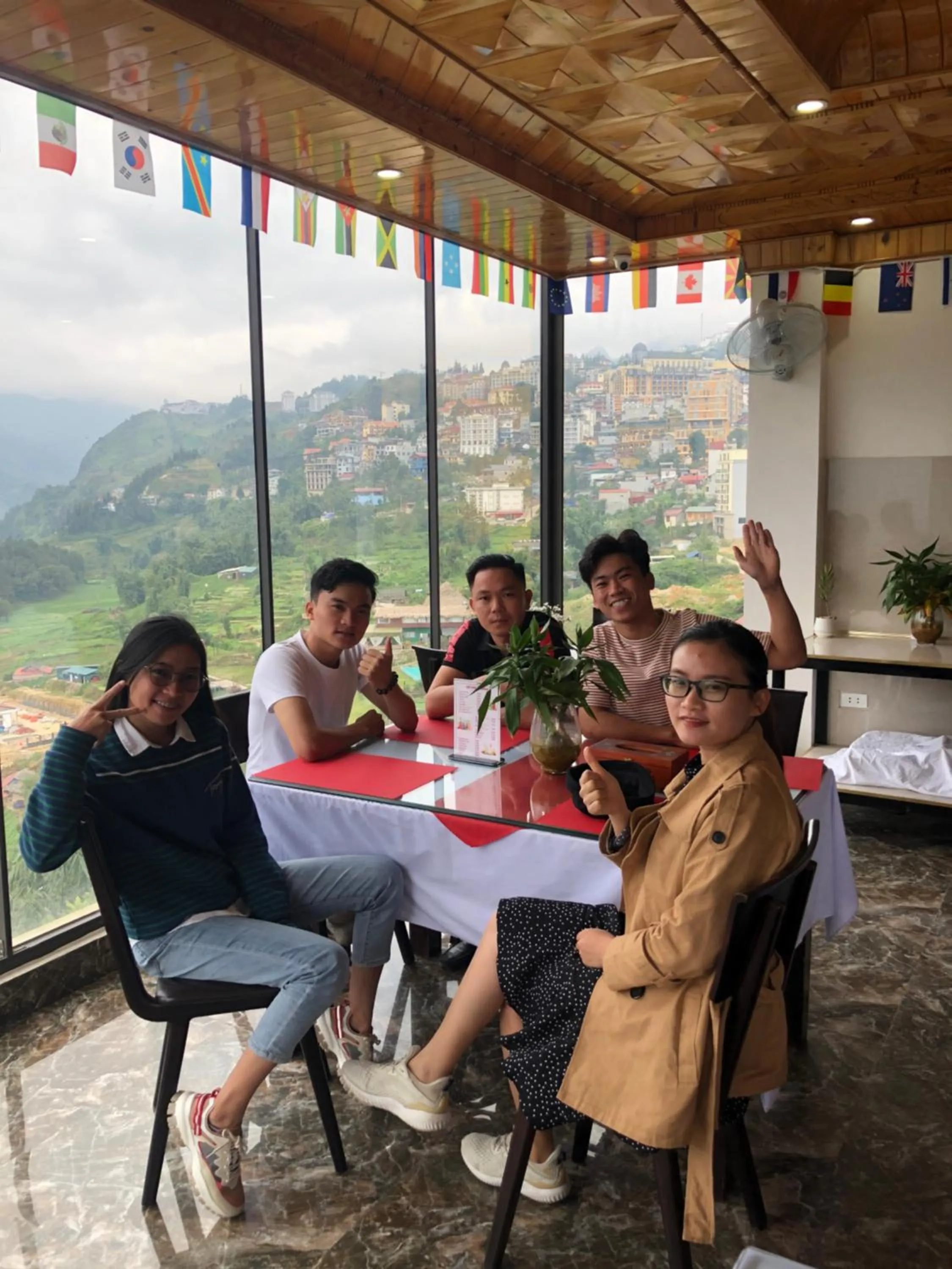 group of guests in Sapa Valley view hotel