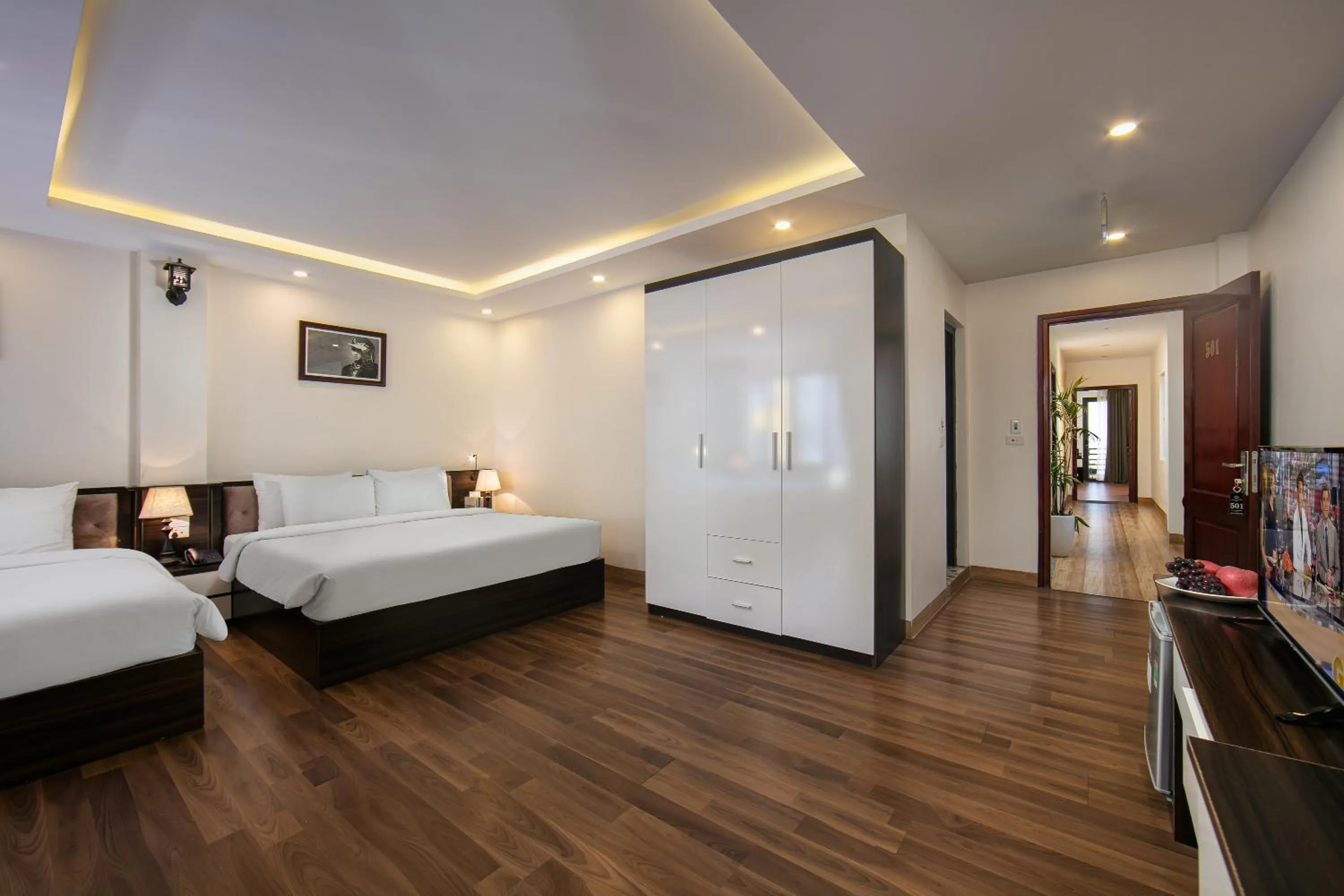 Bed in Sapa Valley view hotel