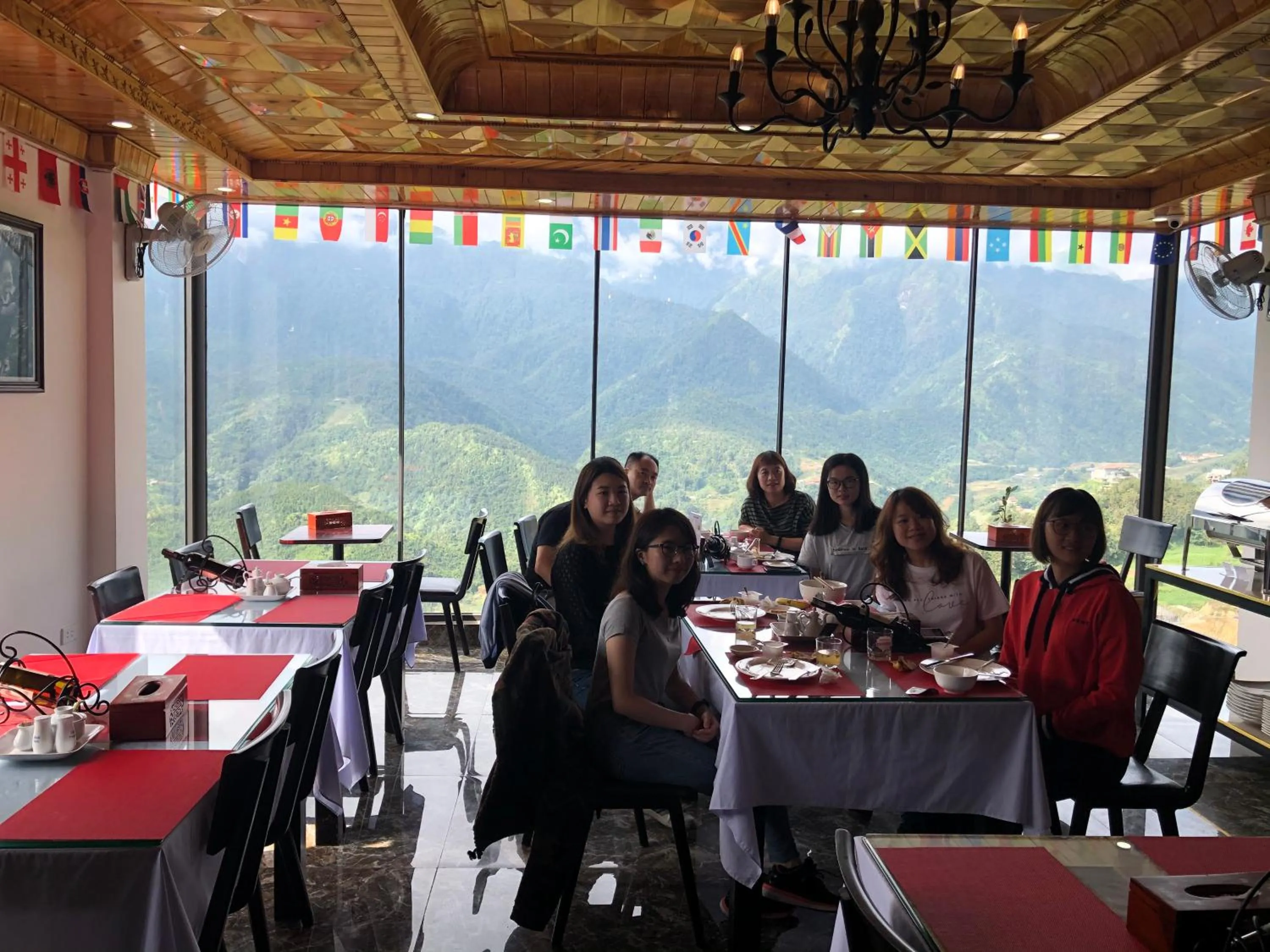 group of guests in Sapa Valley view hotel