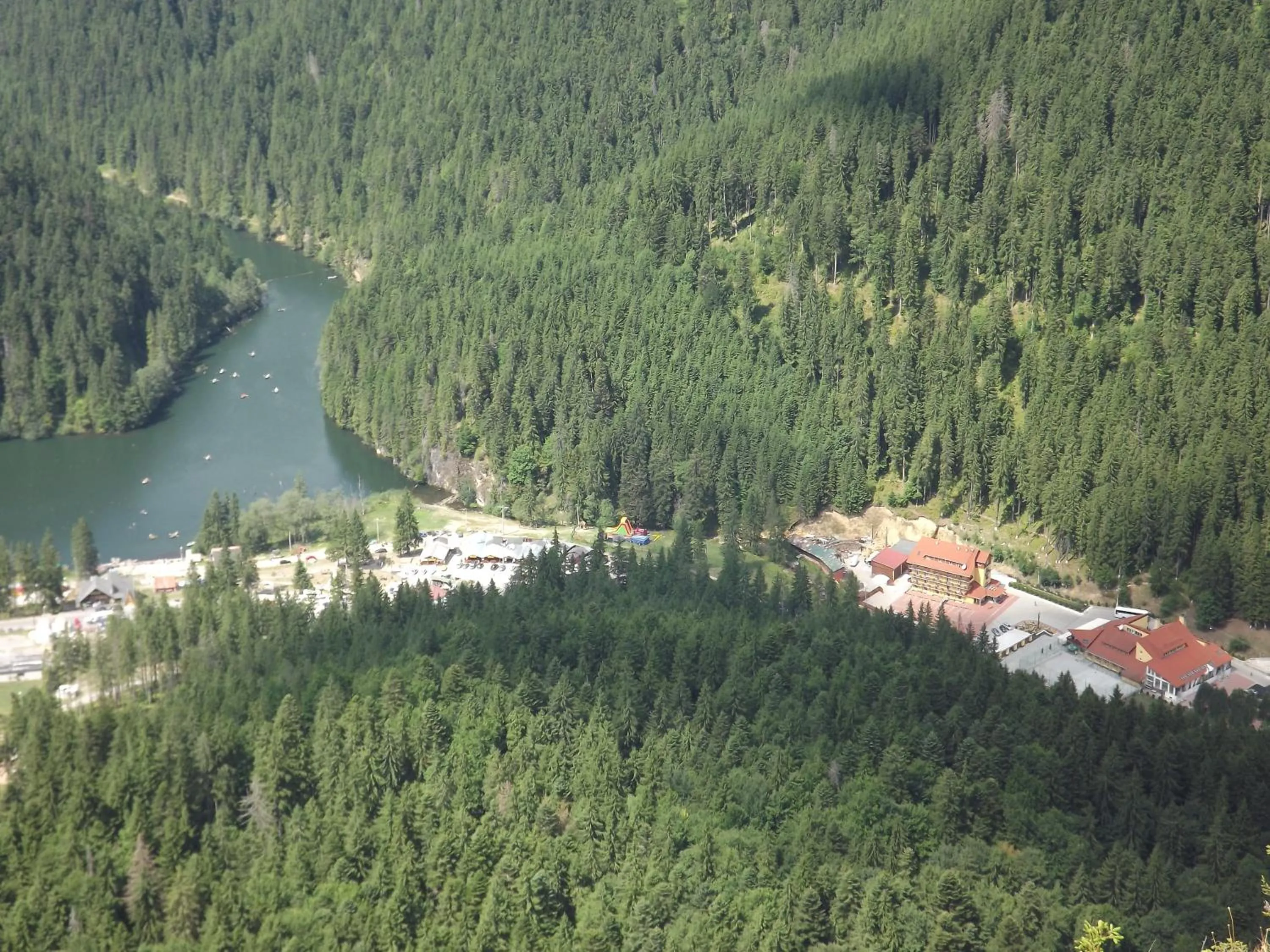 Bird's eye view in Hotel Lacu Rosu