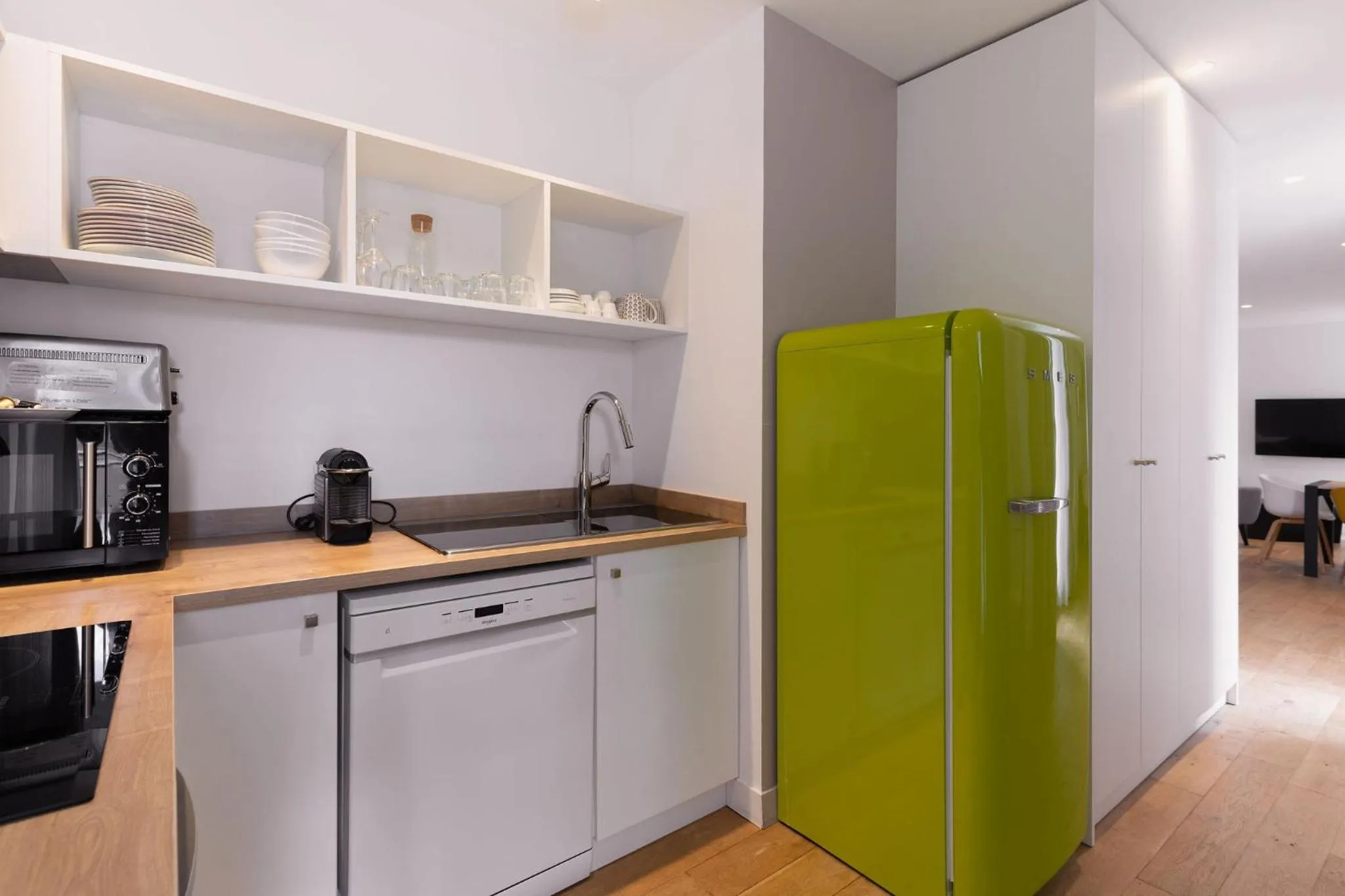 Kitchen or kitchenette in Le Cornouaille Hotel & Spa