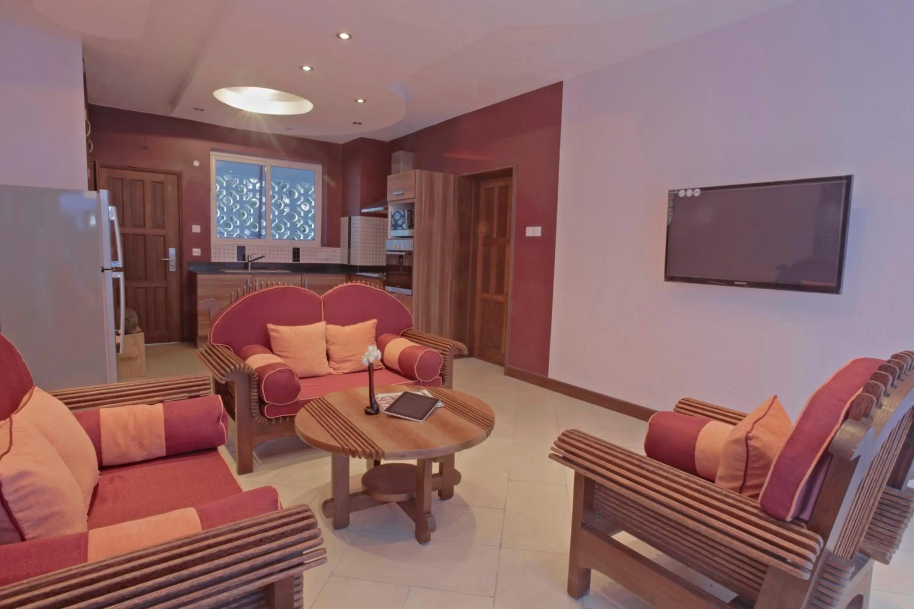 Living room in Cowrie Shell Beach Apartments Official