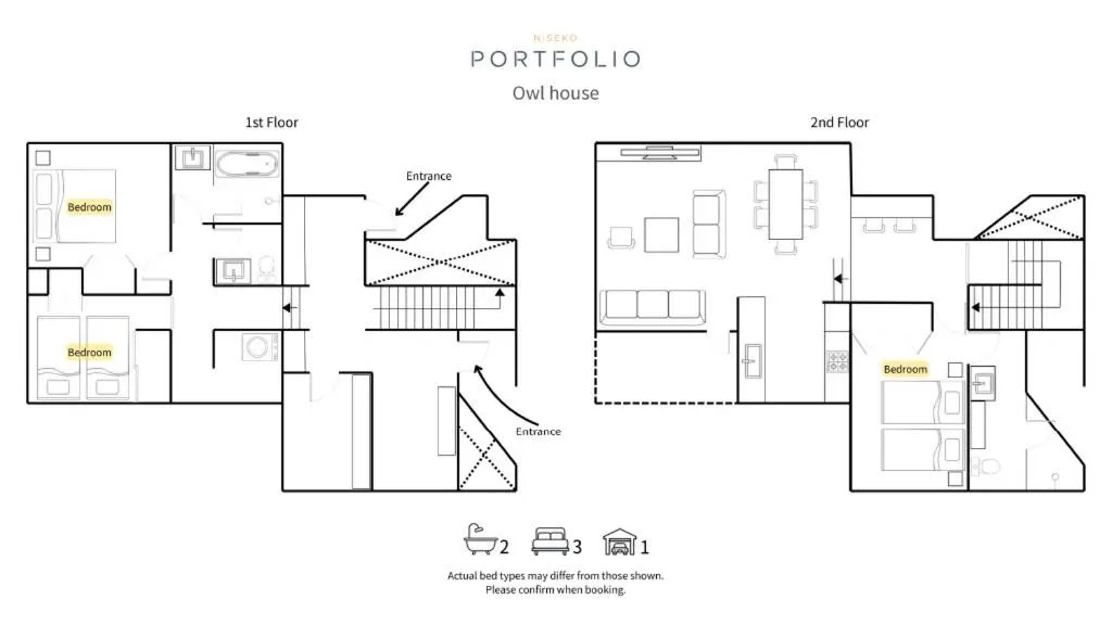 Floor plan in Owl House Niseko