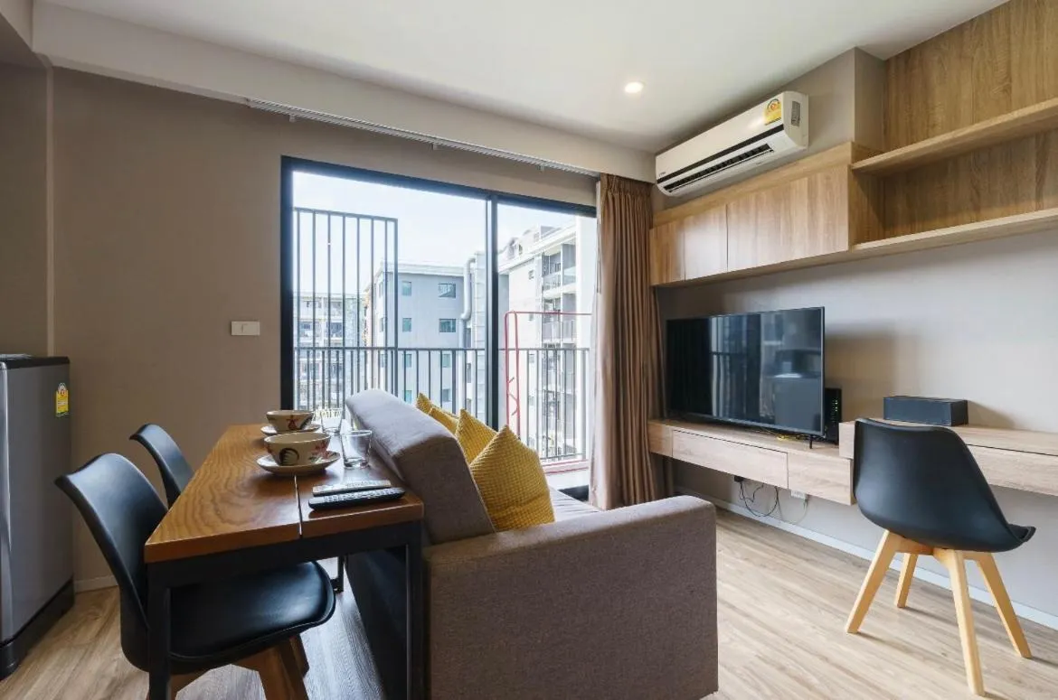 Living room in Blossom Sathon Condo