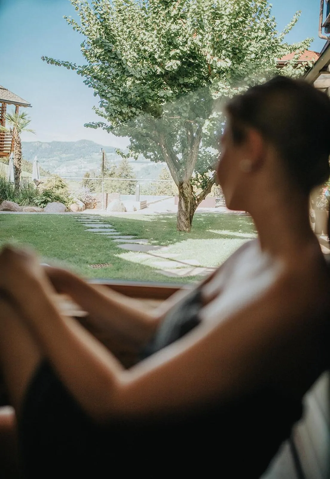 Sauna in Presulis Hideaway Apartments & Restaurant