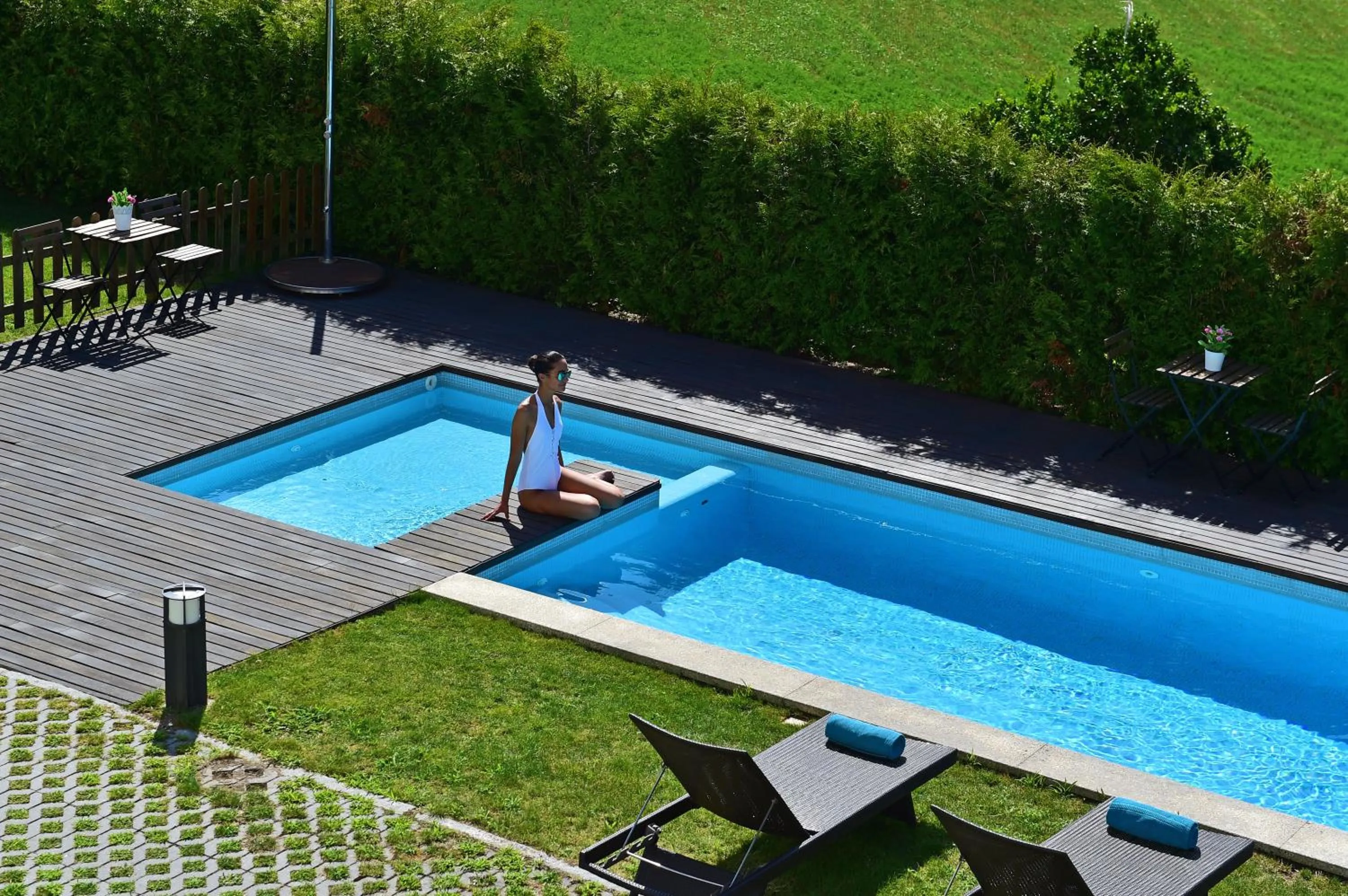 Pool view in Solar Egas Moniz-Charming House & Local Experiences