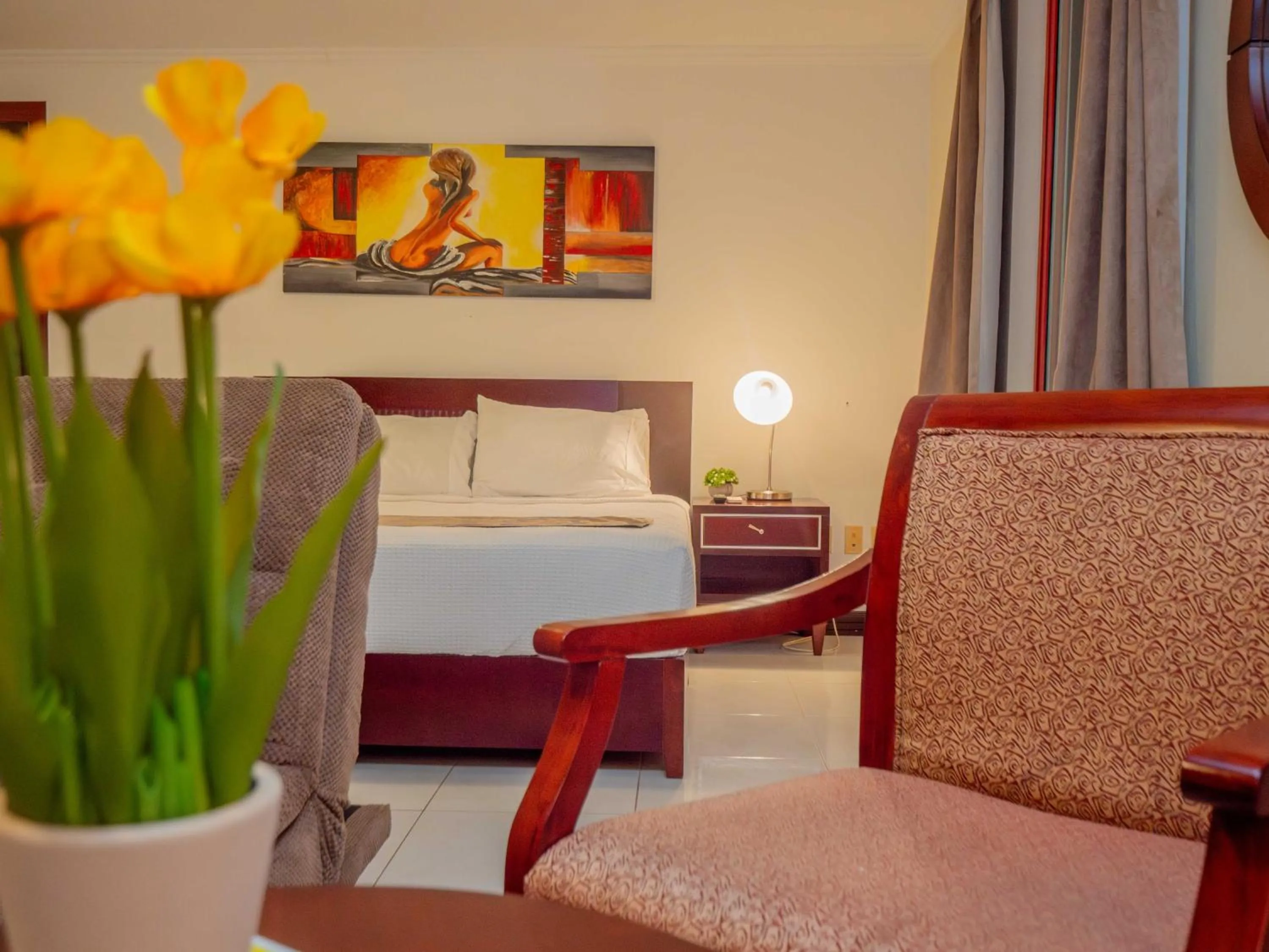 Bed in Hotel Palacio