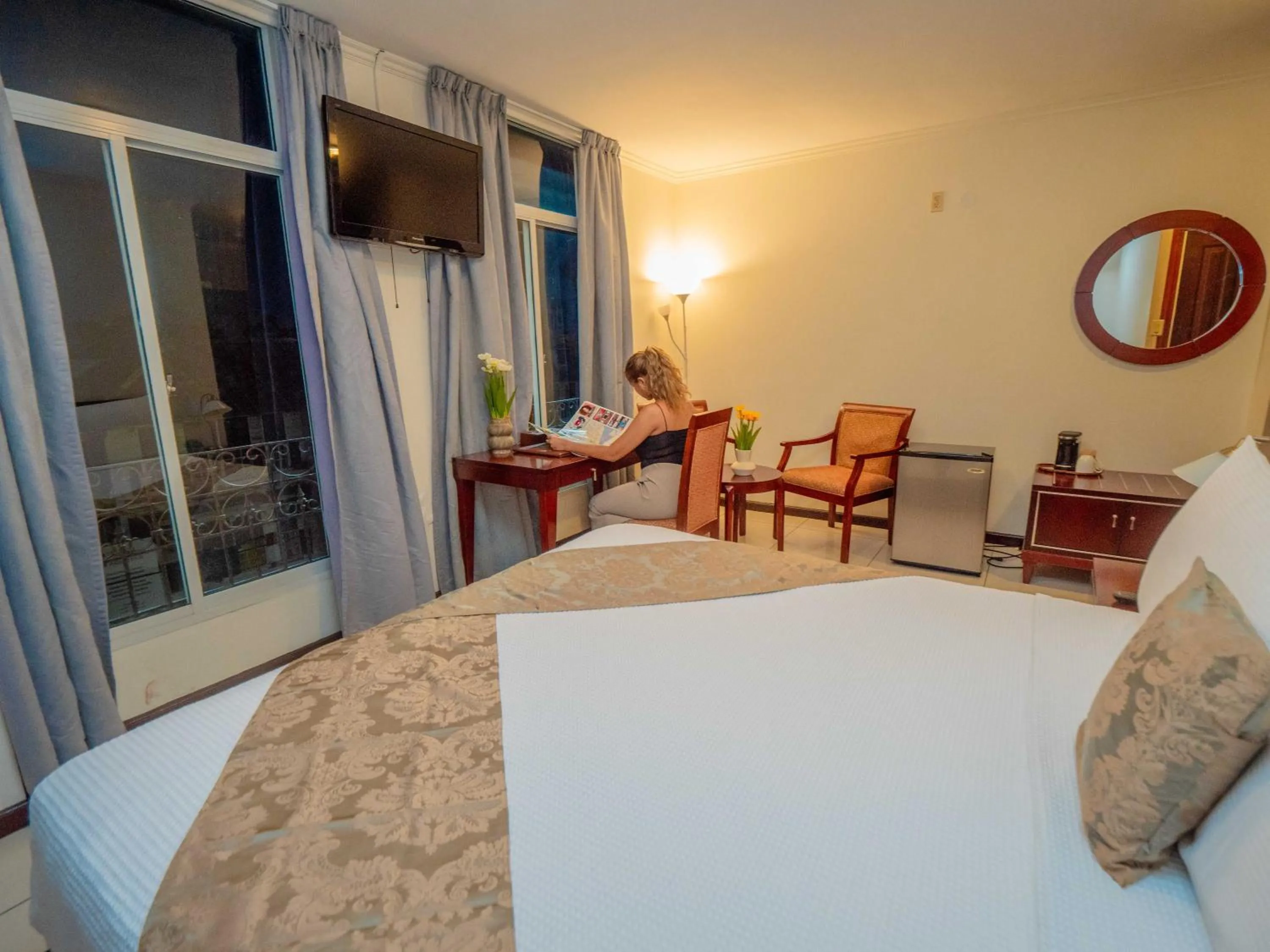 Bed in Hotel Palacio