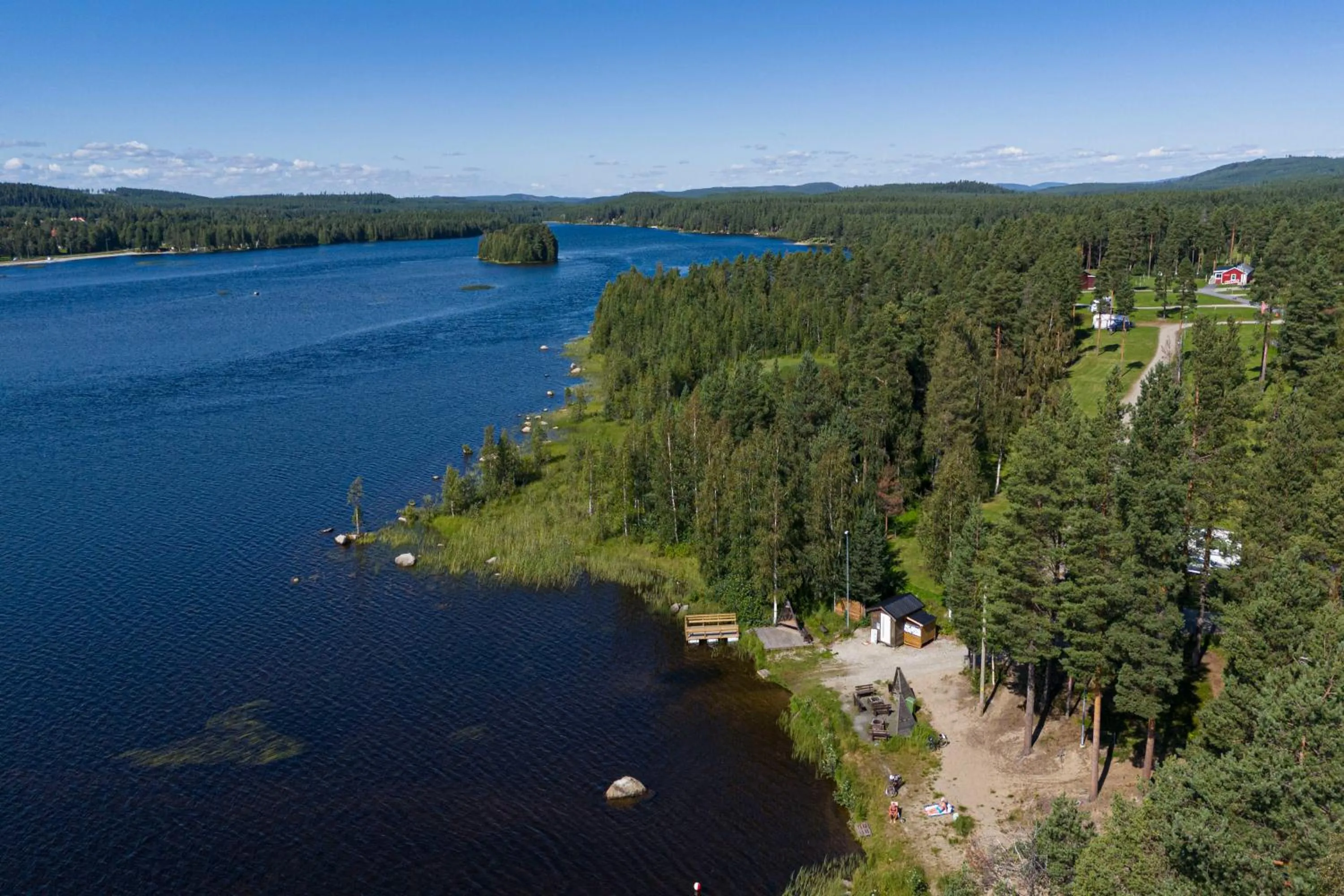 Lake view in First Camp Ansia - Lycksele