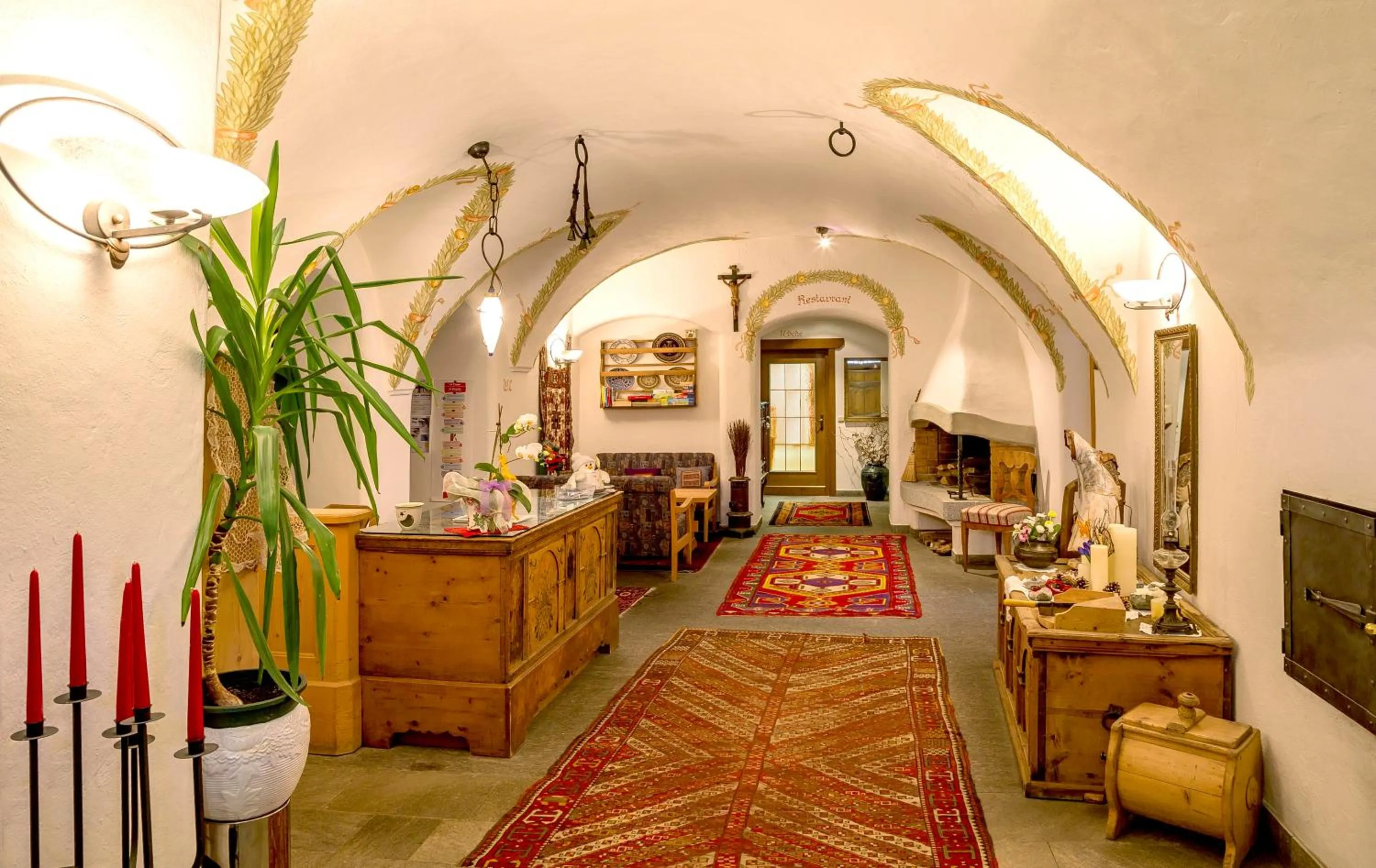 Lobby or reception in Gasthof Obermair