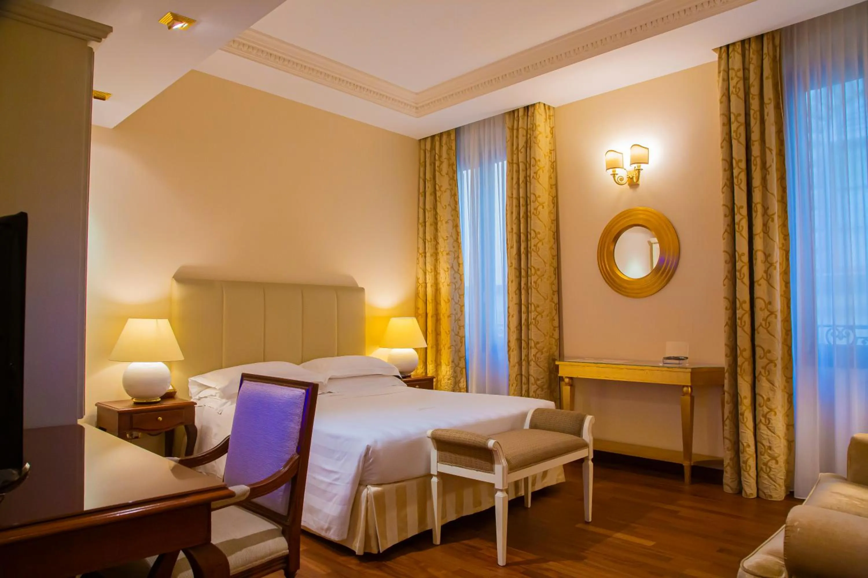 Bedroom, Bed in Golden Tower Hotel & Spa