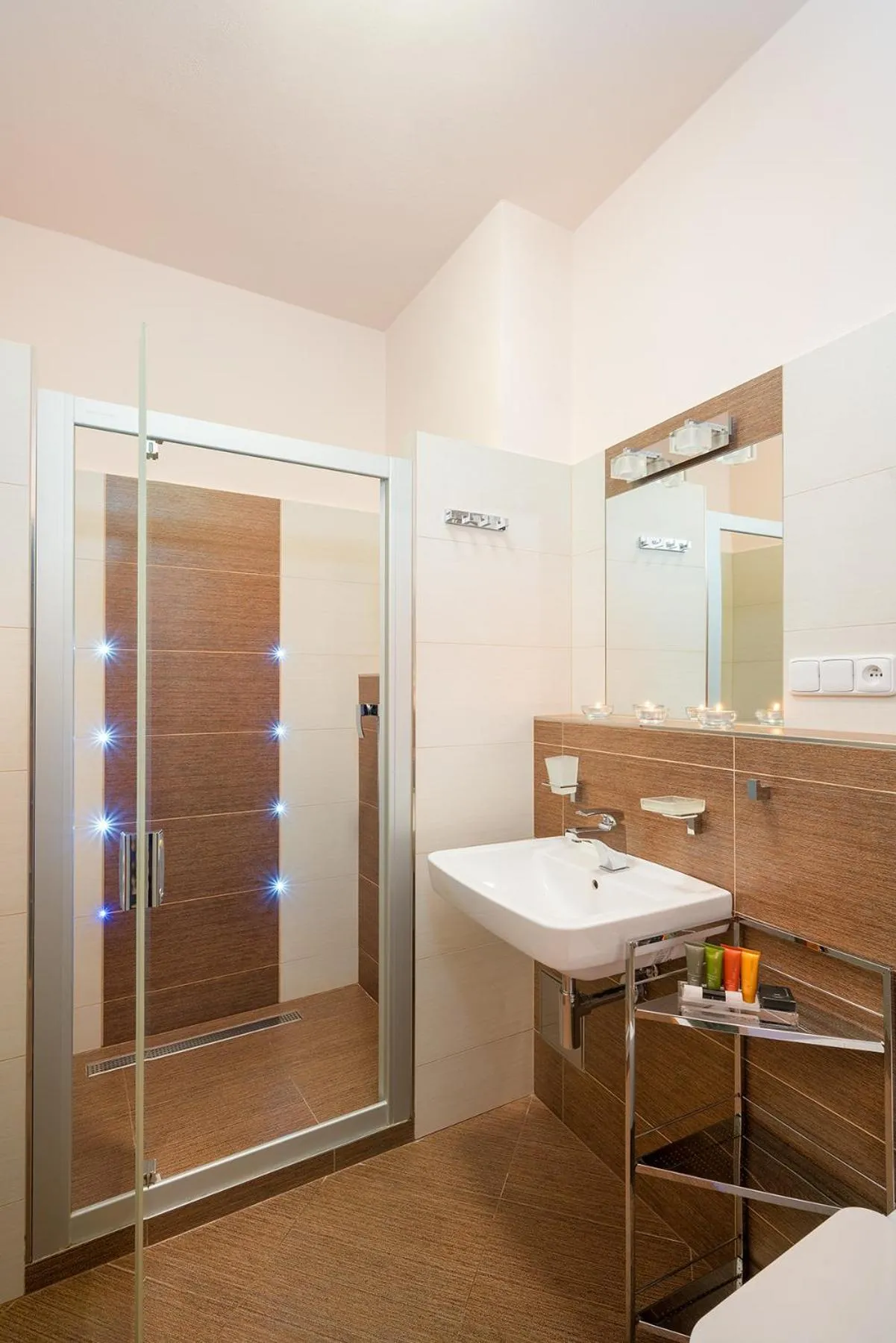 Shower in Hotel Bílý jednorožec