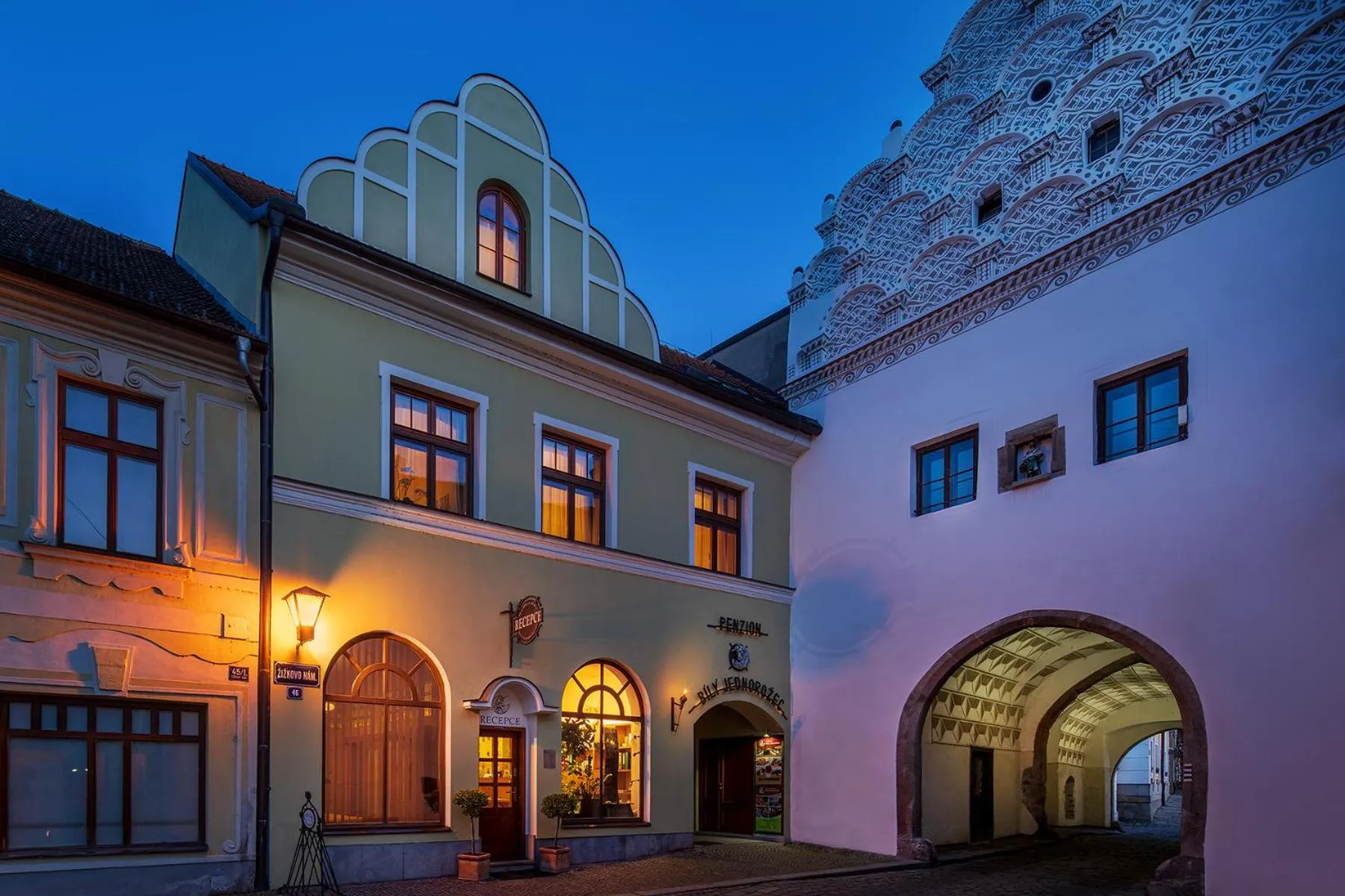 Facade/entrance in Hotel Bílý jednorožec
