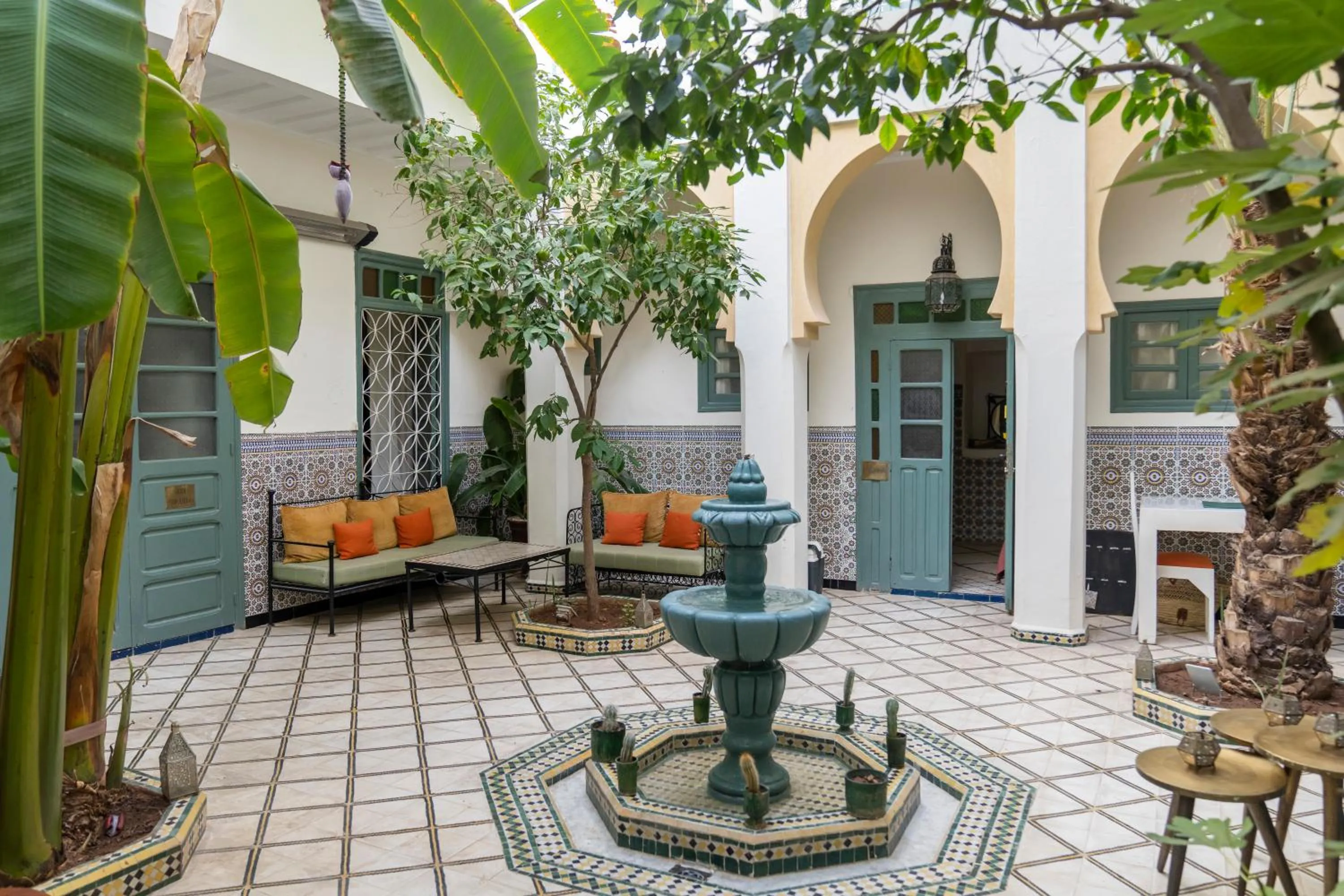 Inner courtyard view in Riad Orange