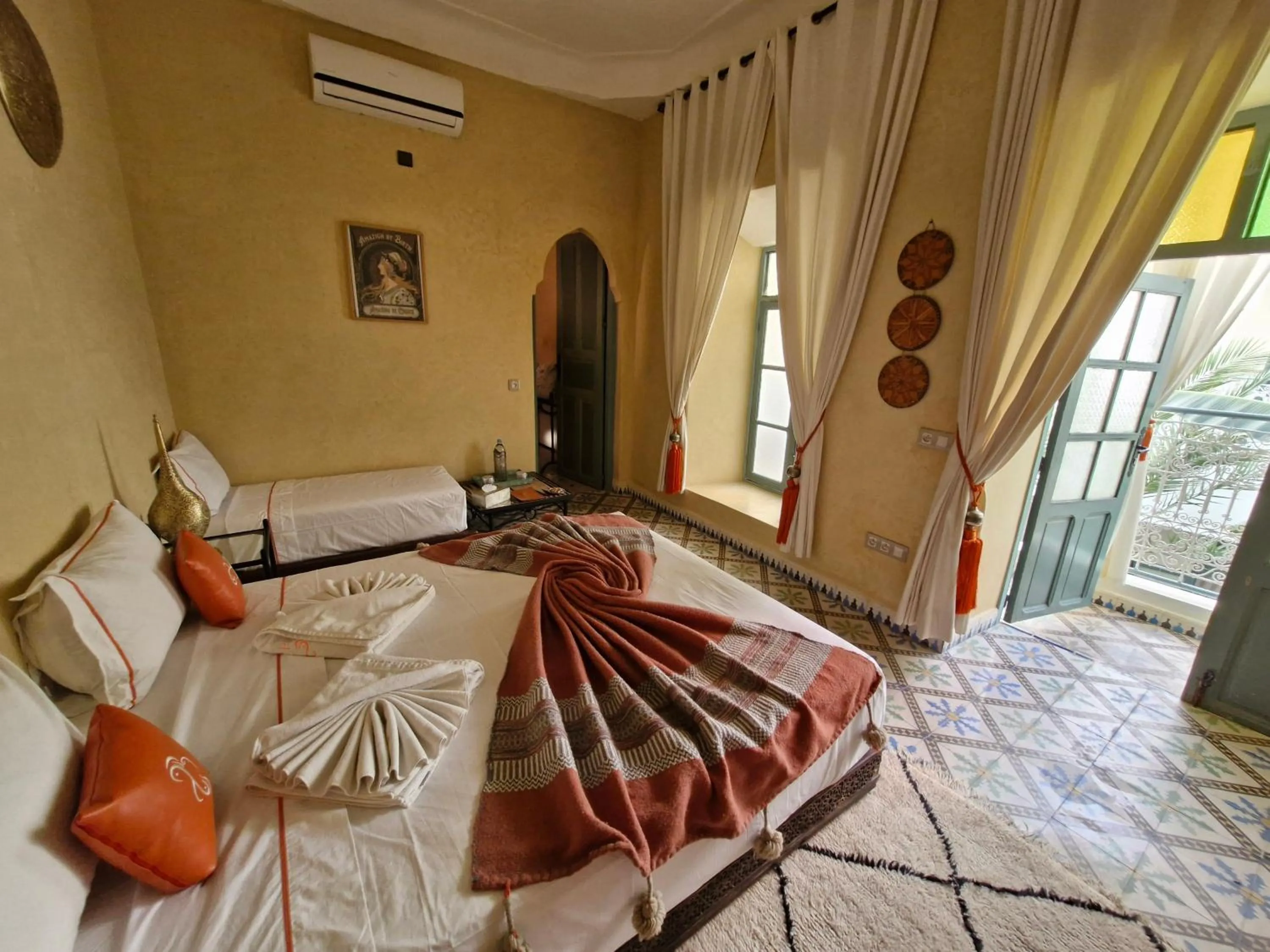 Bedroom, Bed in Riad Orange