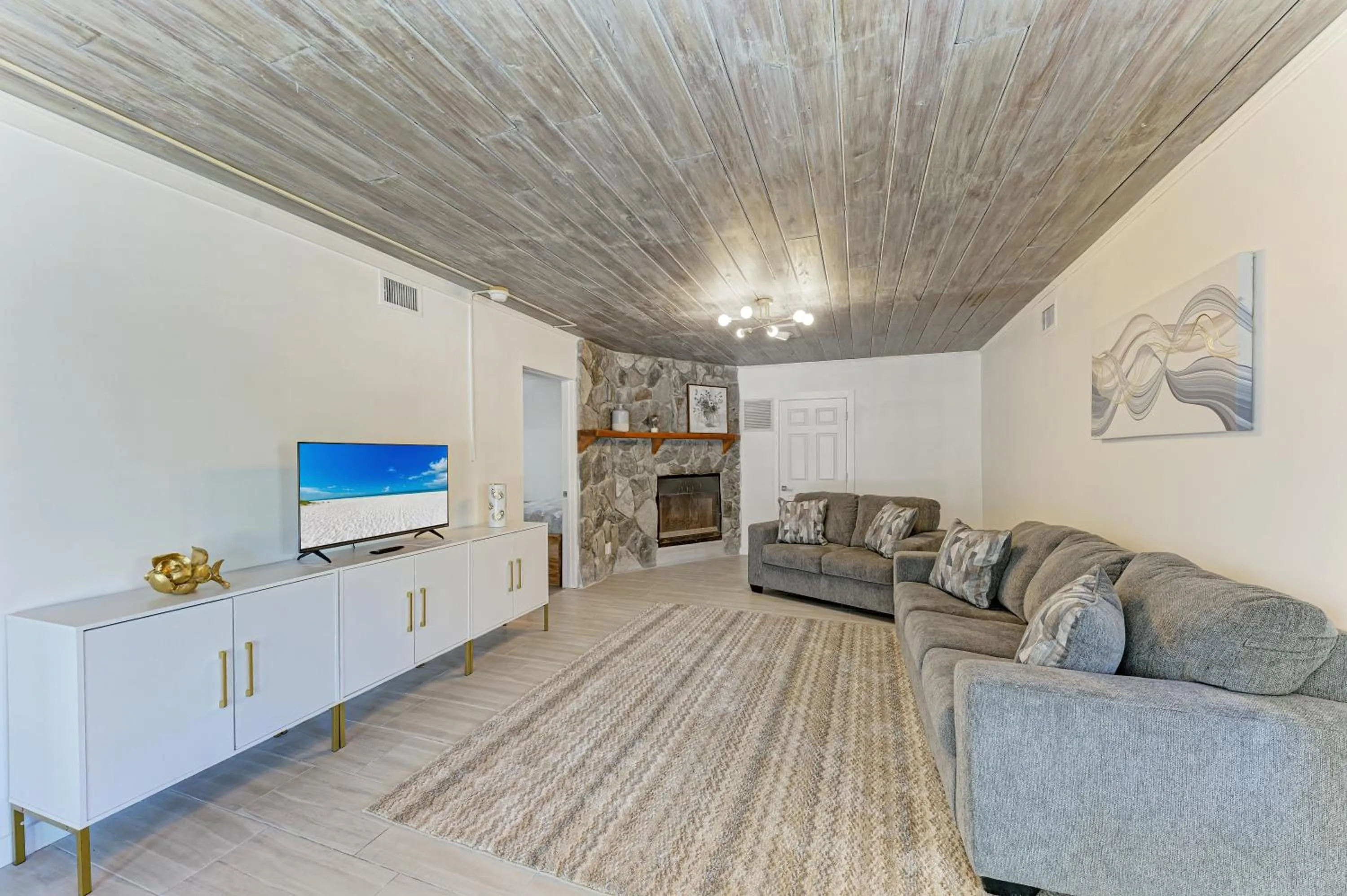 Living room in The Ringling Beach House