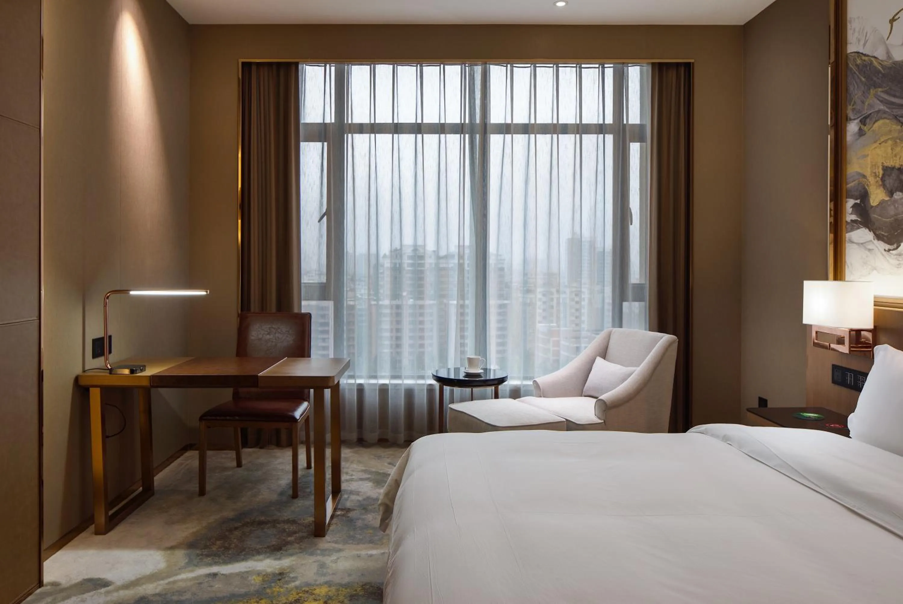 Bedroom, Bed in Jinmanfu International Hotel