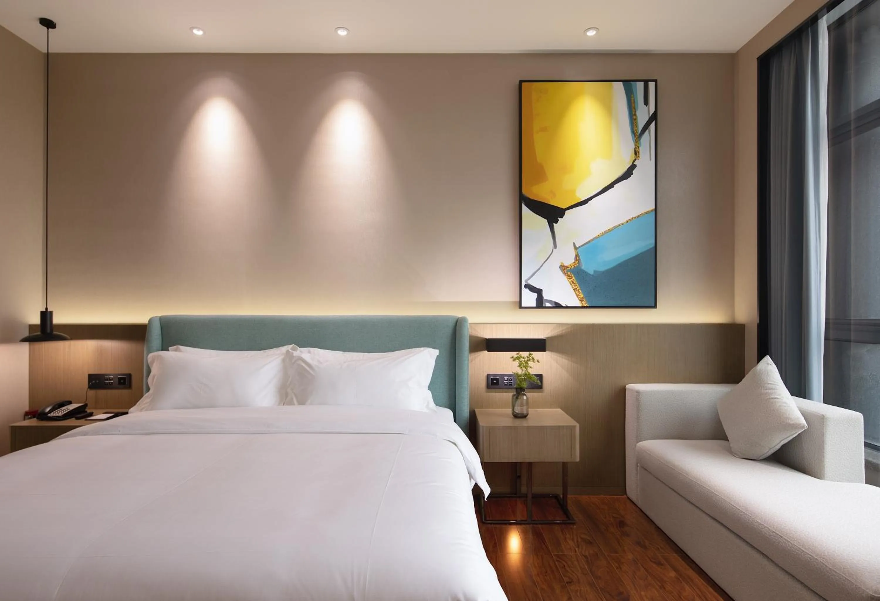 Bedroom, Bed in Jinmanfu International Hotel