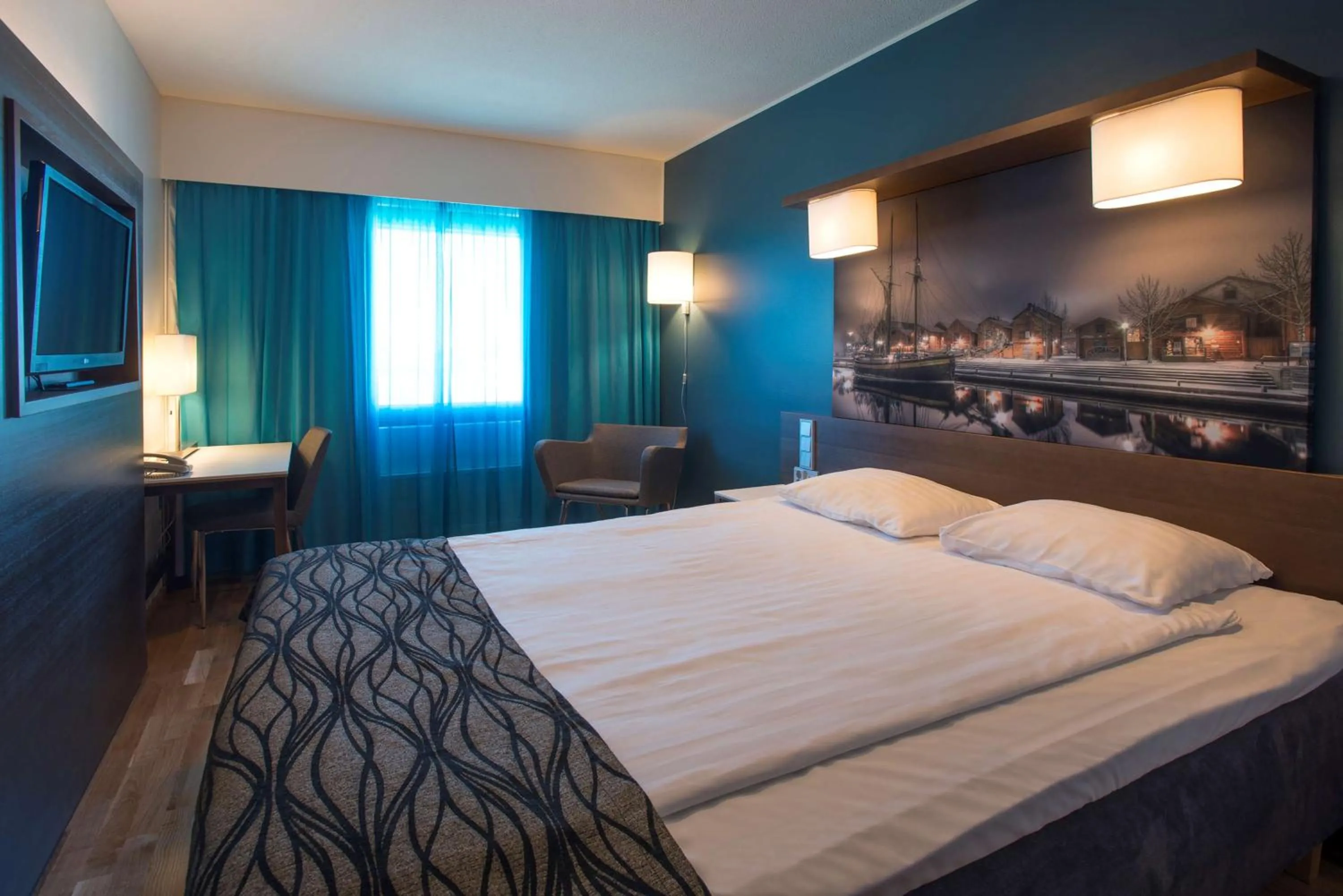 Bedroom, Bed in Scandic Oulu Station