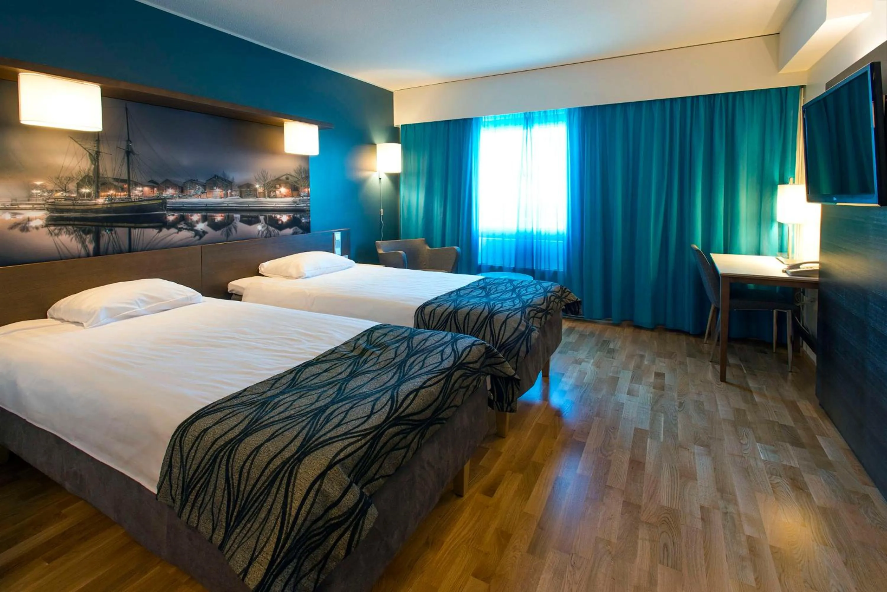 Bedroom, Bed in Scandic Oulu Station