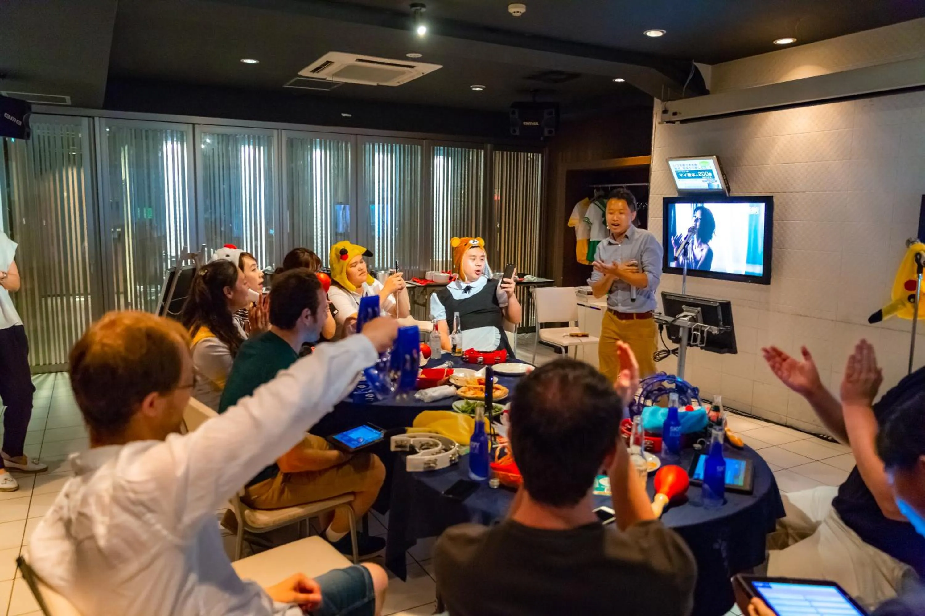 Karaoke in Sakura Hotel Jimbocho