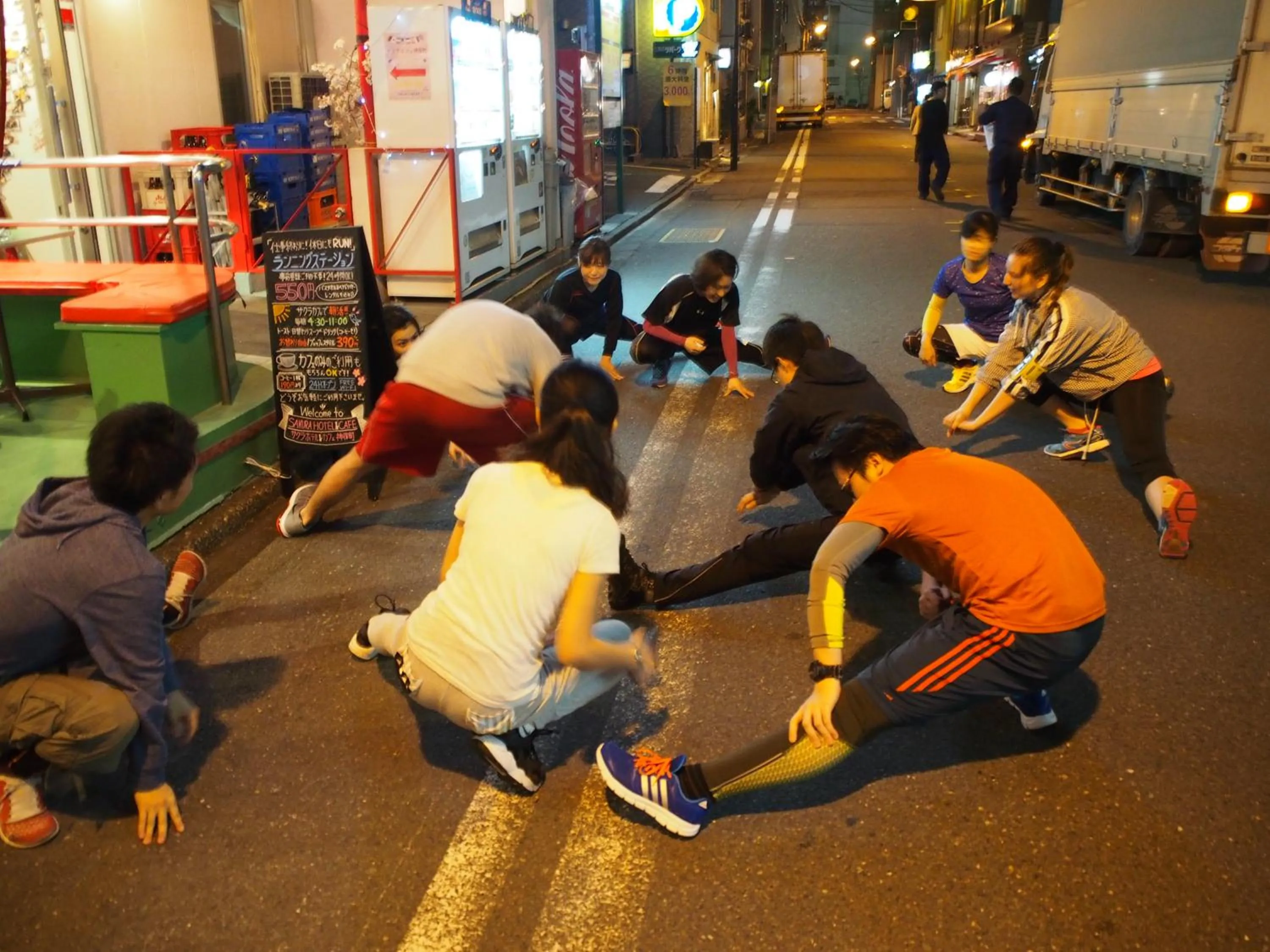 Evening entertainment in Sakura Hotel Jimbocho