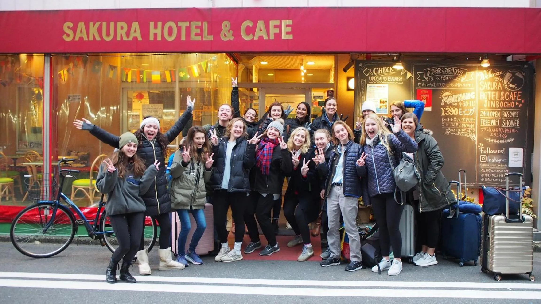 People in Sakura Hotel Jimbocho