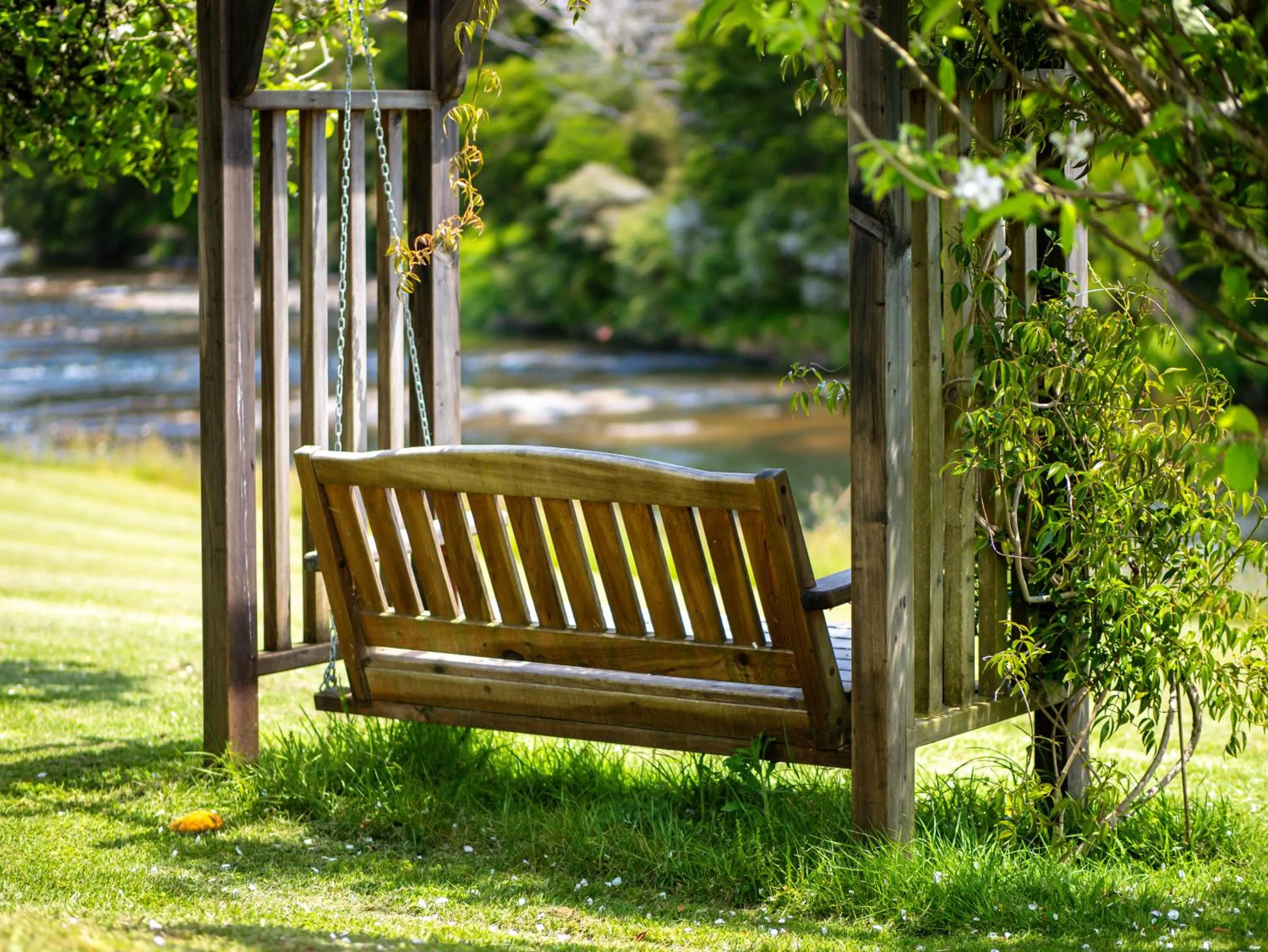 Garden view in Te Awa Lodge