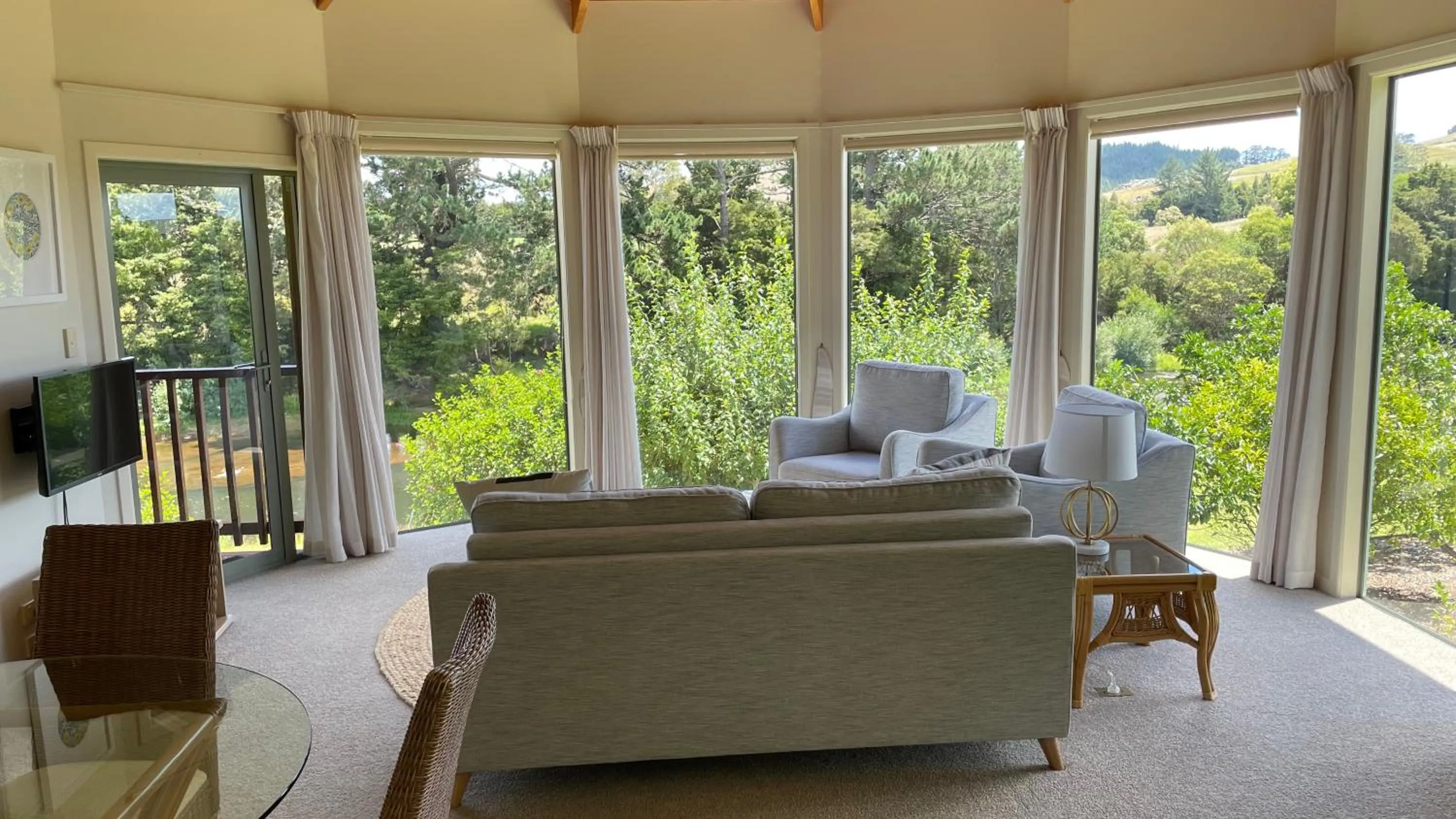 Living room in Te Awa Lodge
