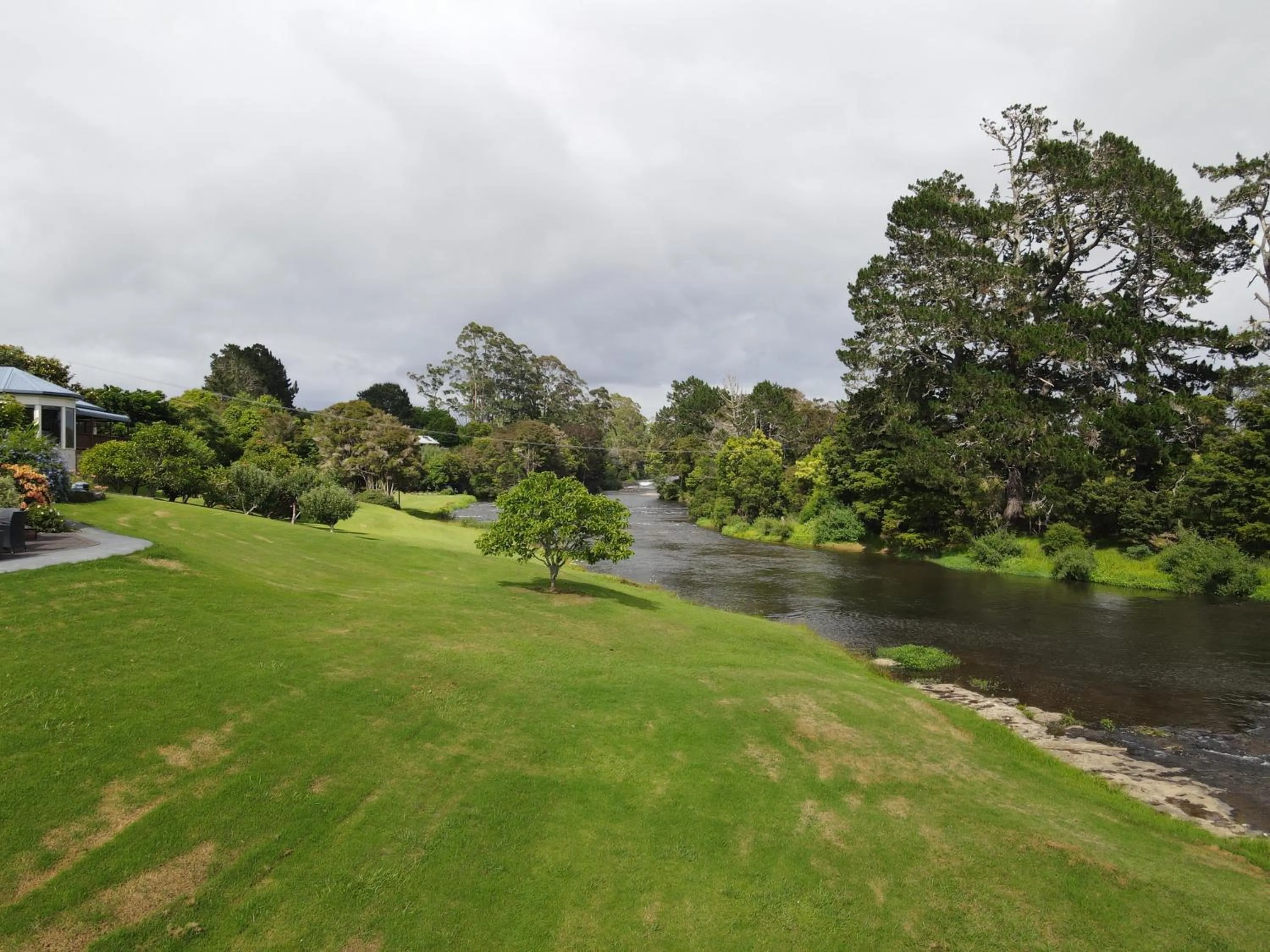 Garden view in Te Awa Lodge