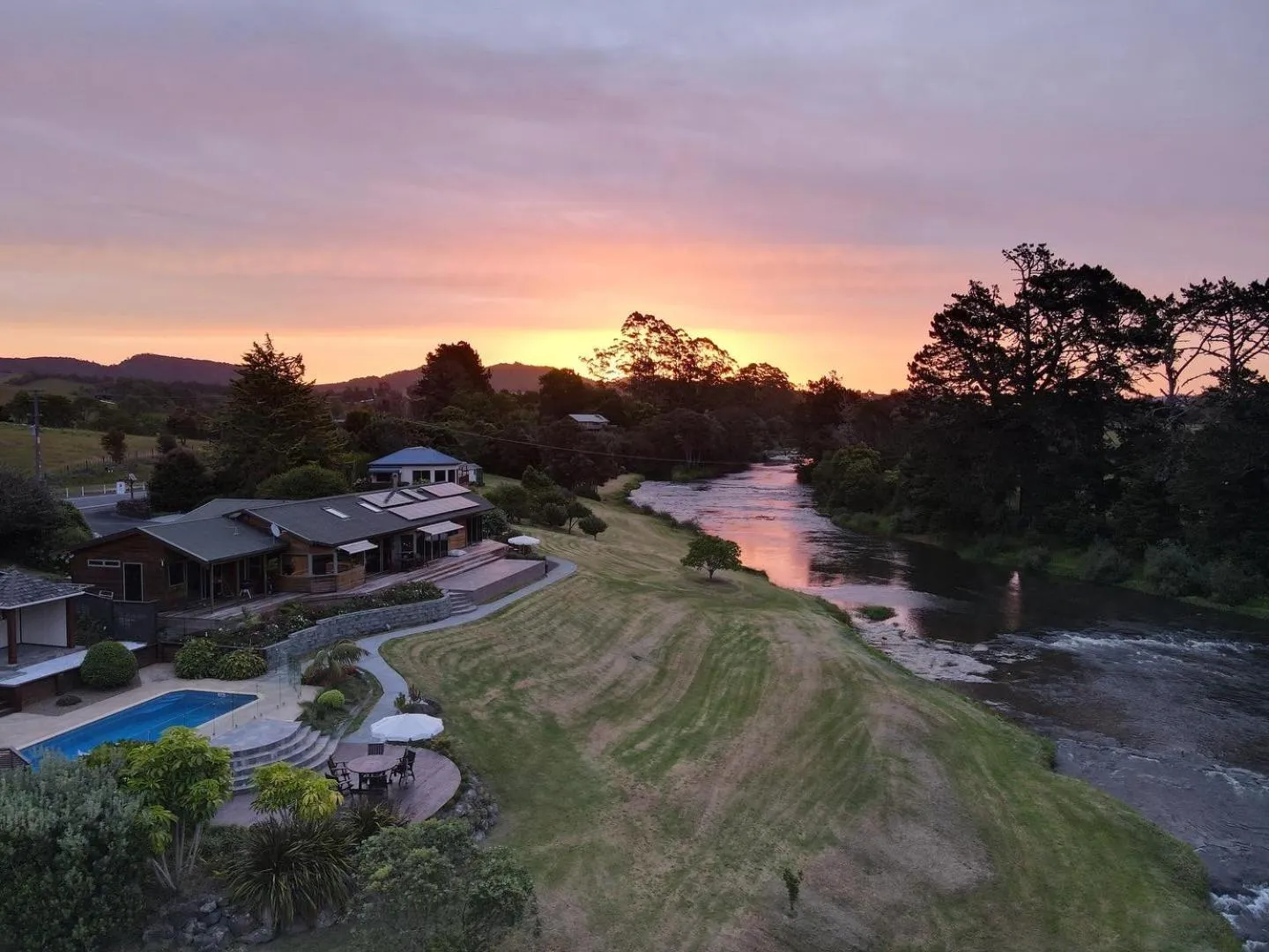 Bird's eye view in Te Awa Lodge