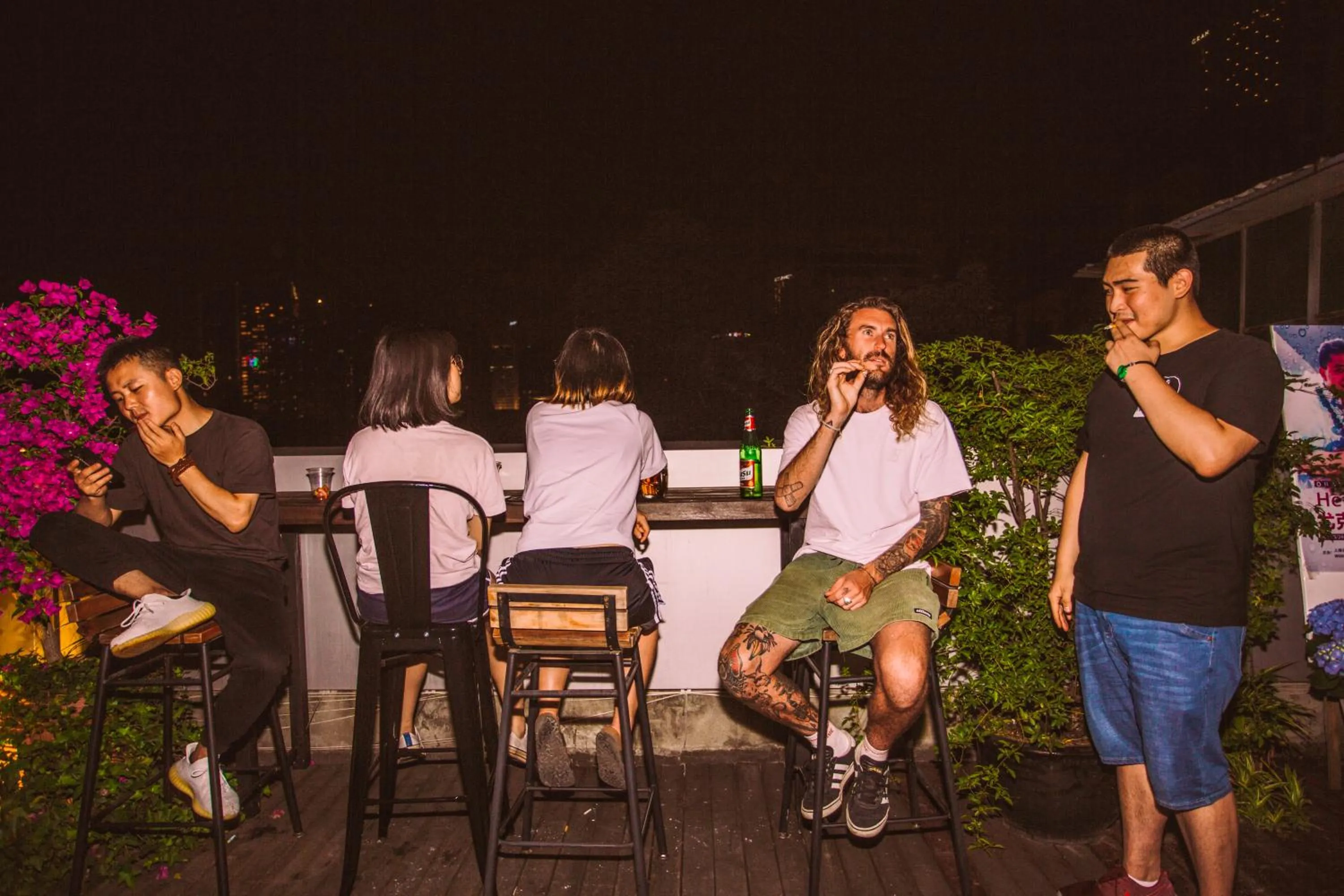 Balcony/Terrace in Chengdu Flipflop Hostel Poshpacker (Chunxi Road Metro Station)