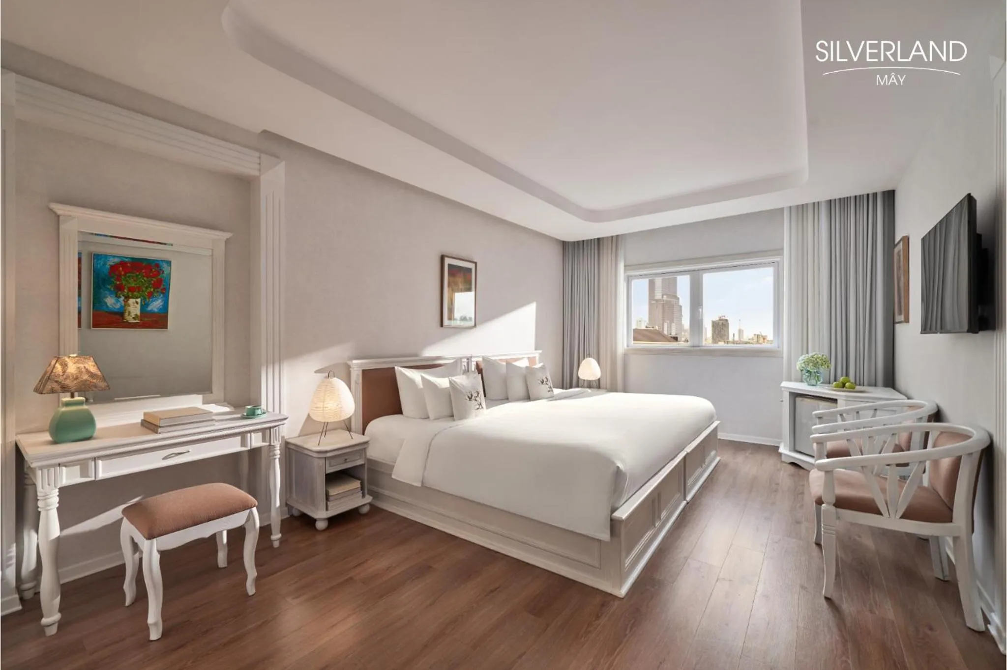 Bedroom, Bed in Silverland Mây Hotel