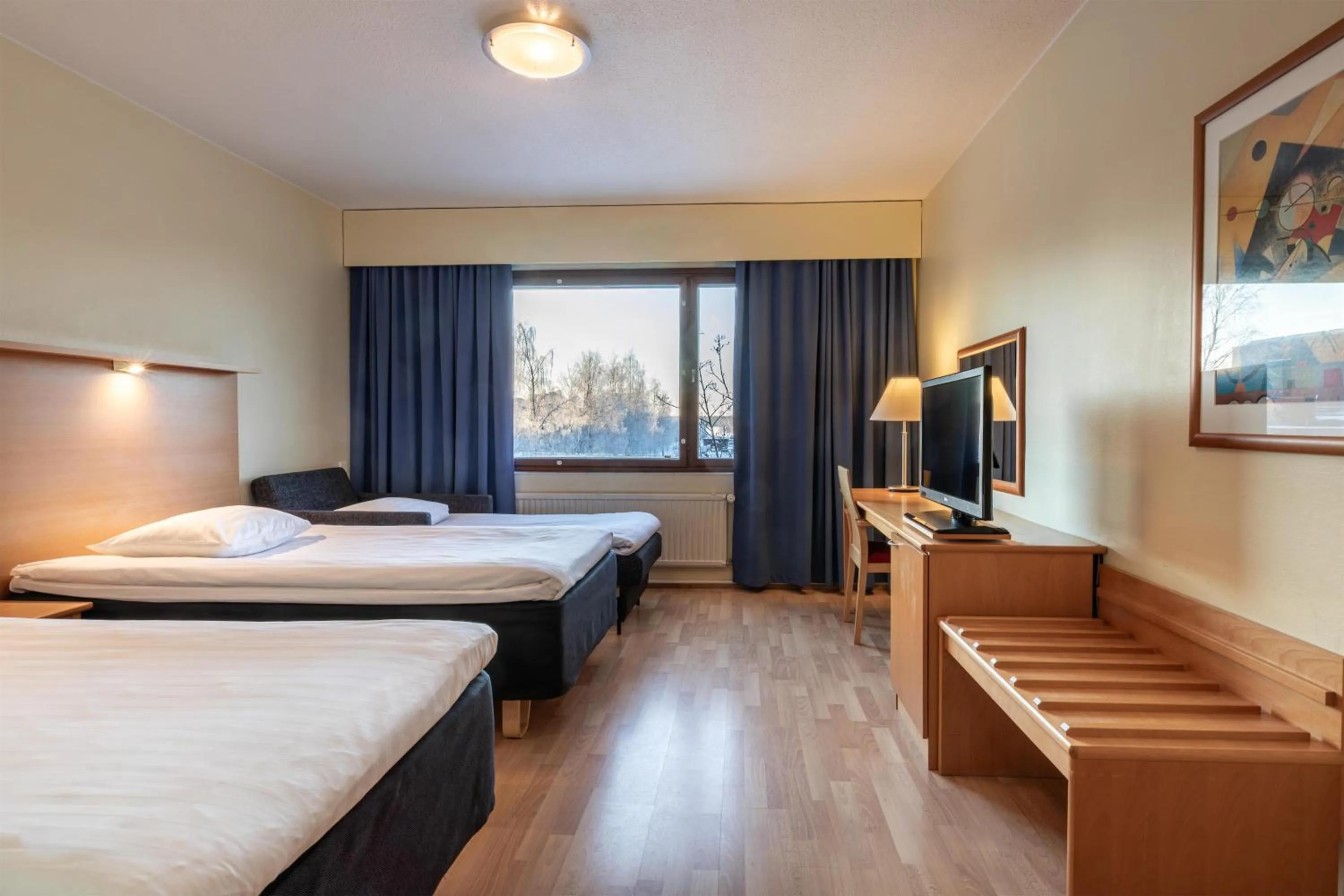 Bedroom, Bed in Scandic Kemi