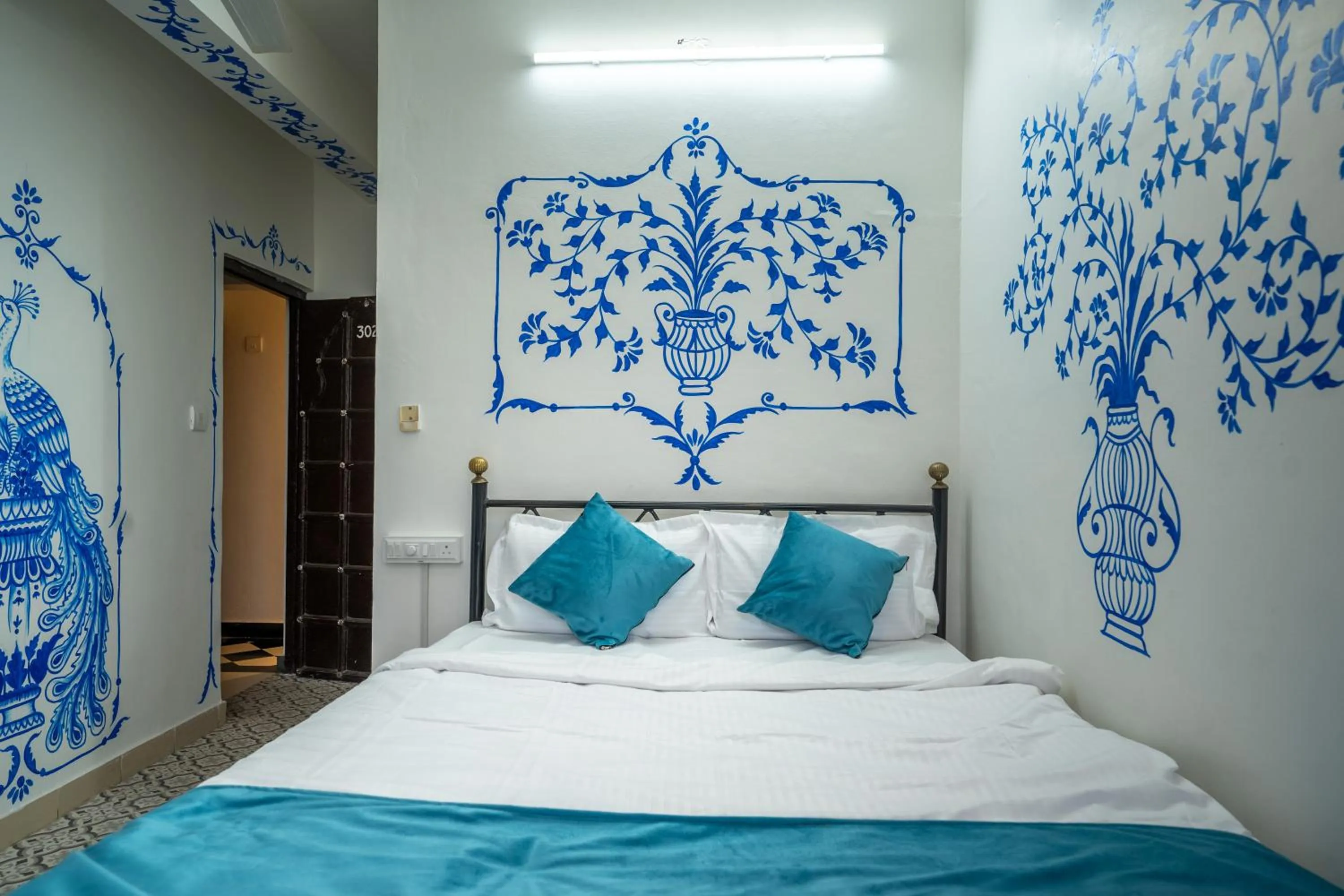 Bed in Storica Stays Panorama Haveli Udaipur