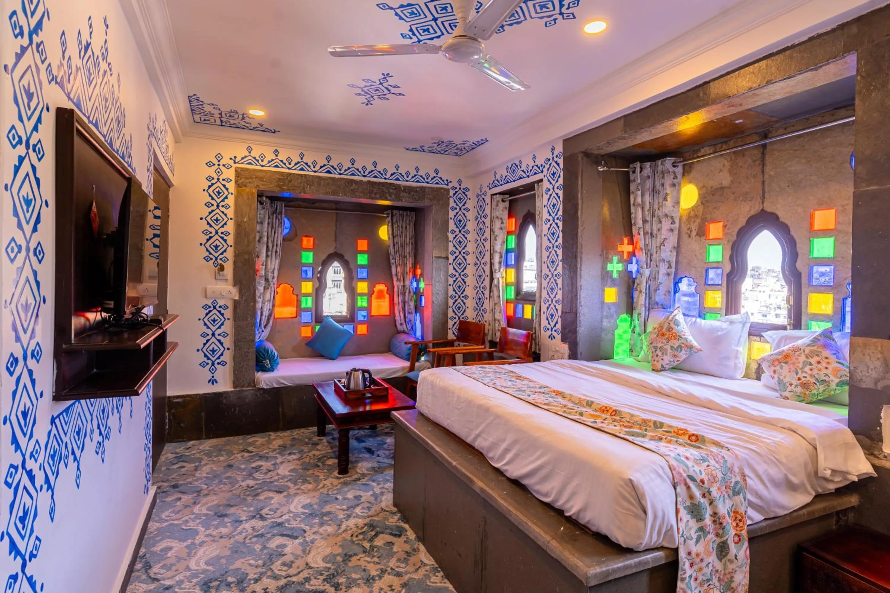 Bedroom, Bed in Storica Stays Panorama Haveli Udaipur