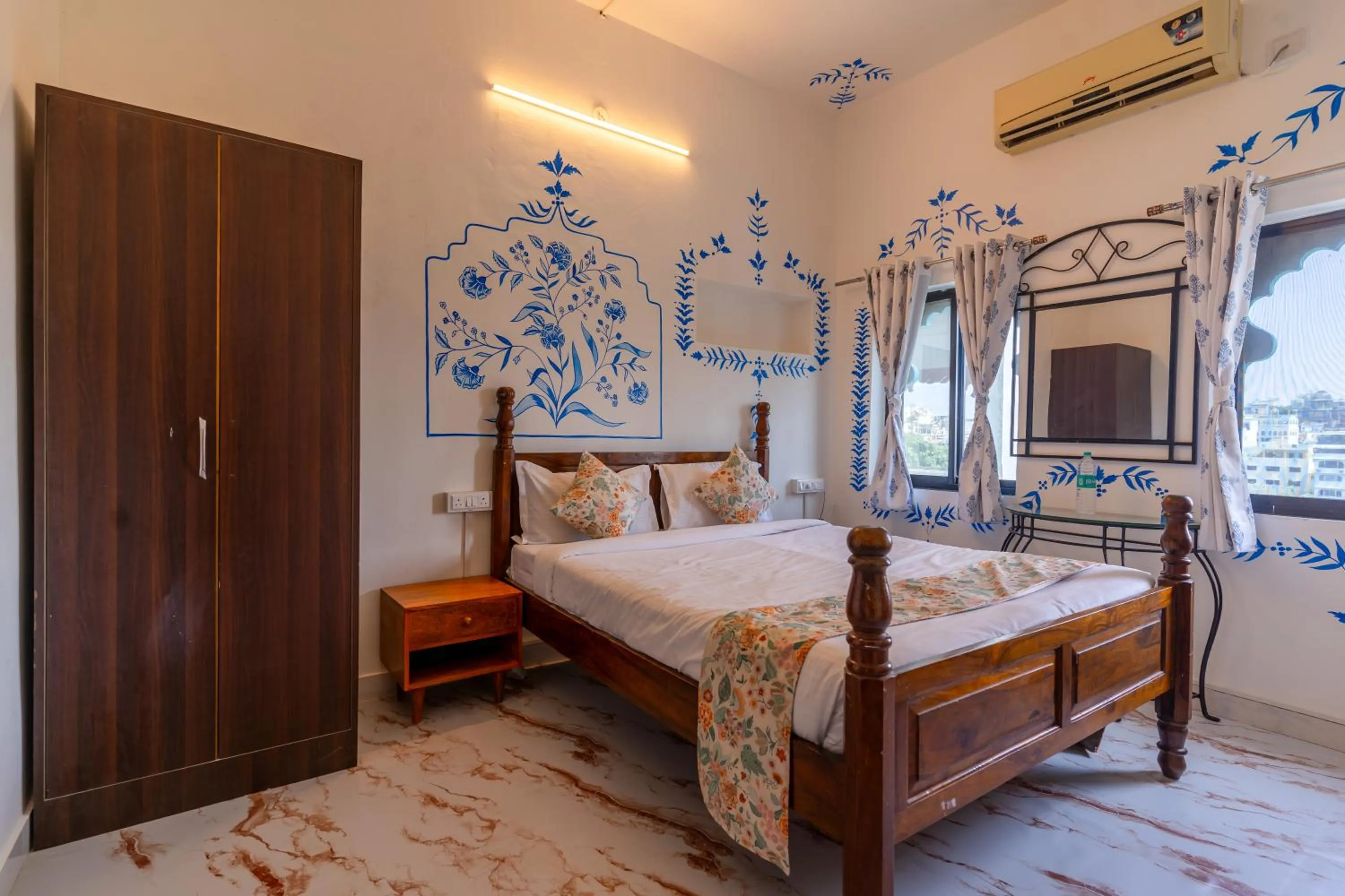 Bed in Storica Stays Panorama Haveli Udaipur