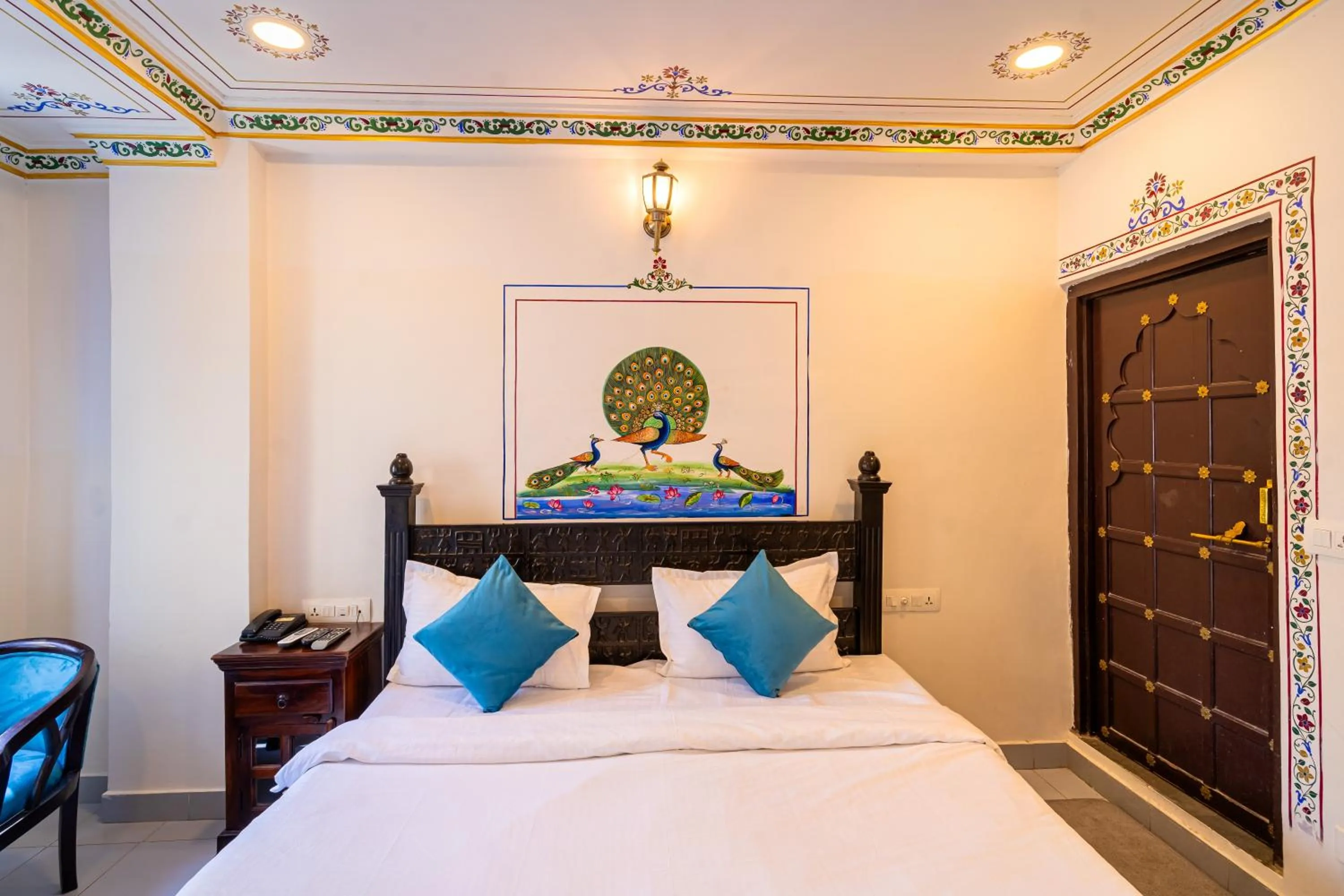 Bed in Storica Stays Panorama Haveli Udaipur