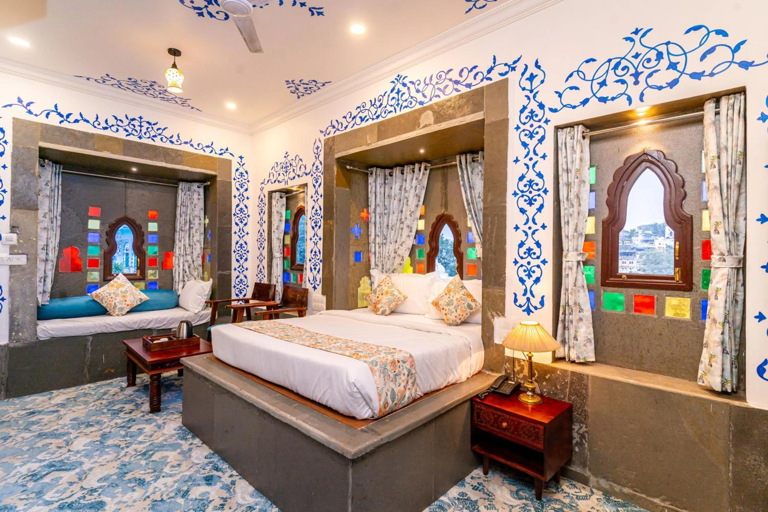 Bedroom, Bed in Storica Stays Panorama Haveli Udaipur
