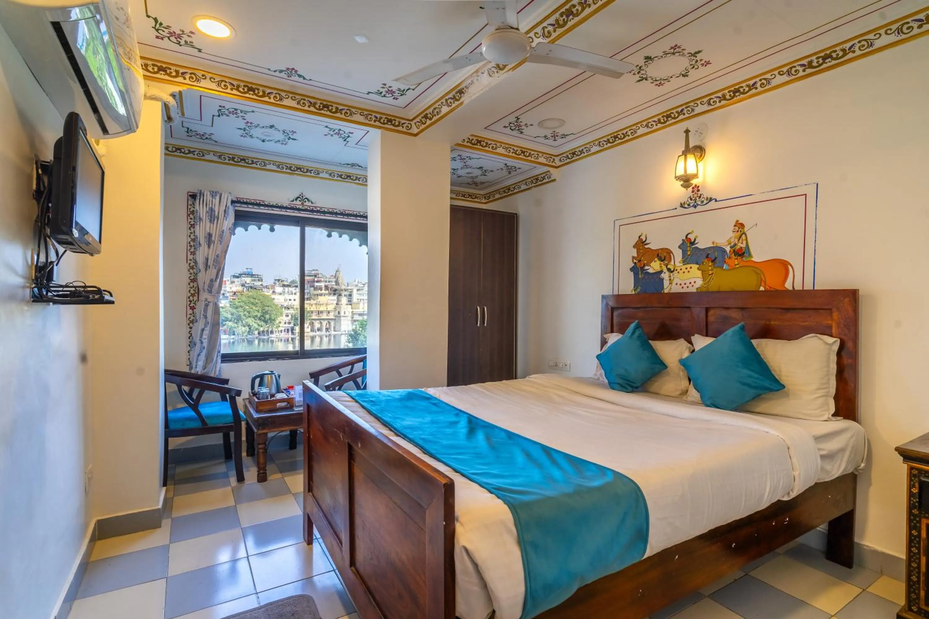 Bedroom, Bed in Storica Stays Panorama Haveli Udaipur