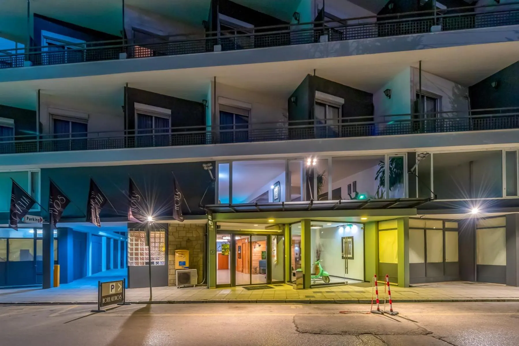 Facade/entrance in Alexios Hotel