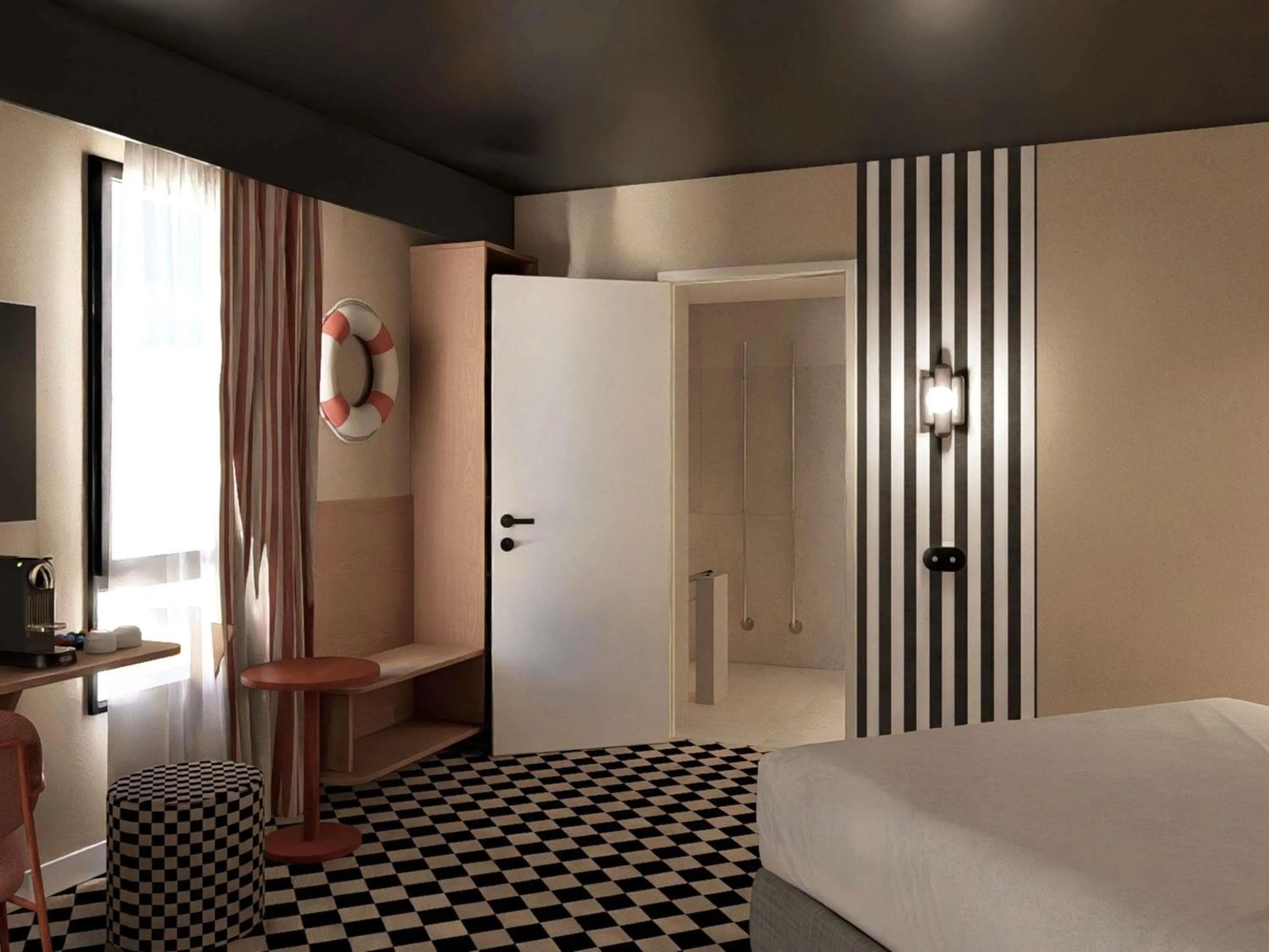 Bedroom, Bed in ibis Styles La Rochelle Centre les Minimes