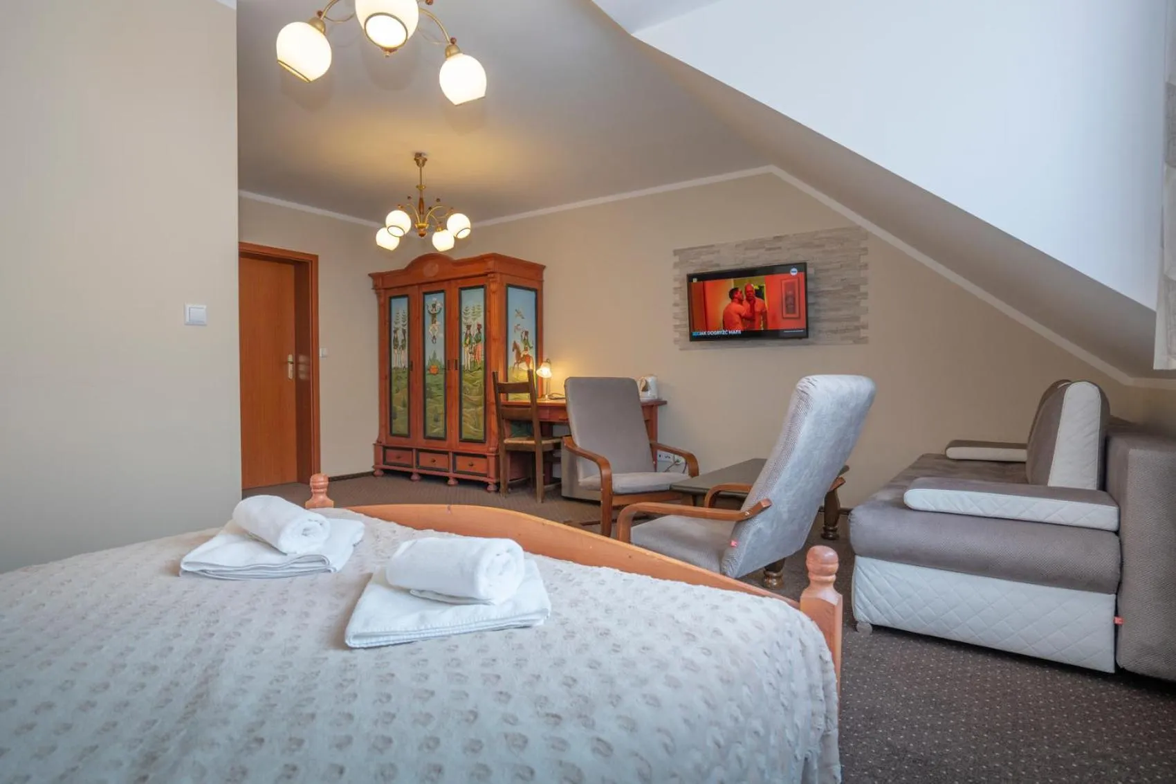 Bed in Hotel Diament