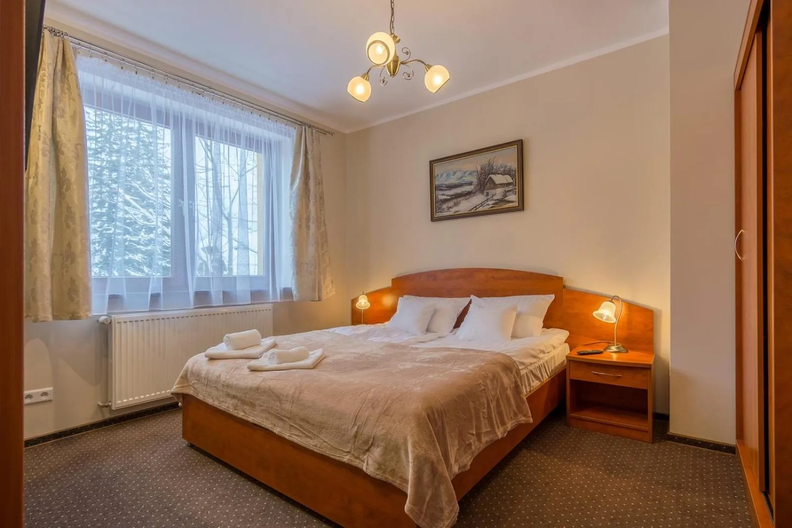 Bed in Hotel Diament