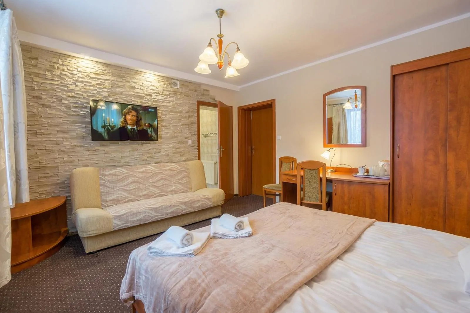 Bed in Hotel Diament