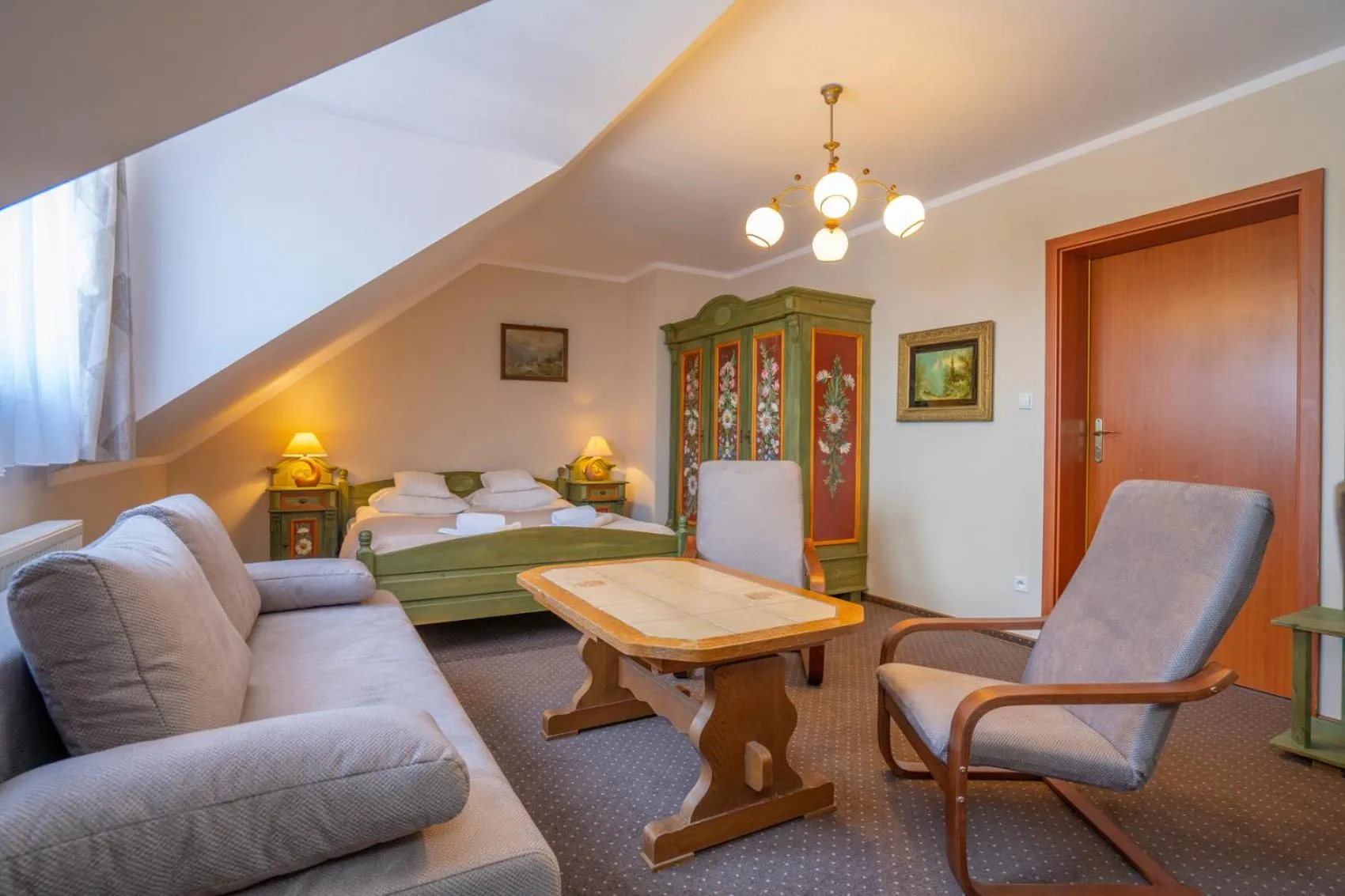 Bed in Hotel Diament