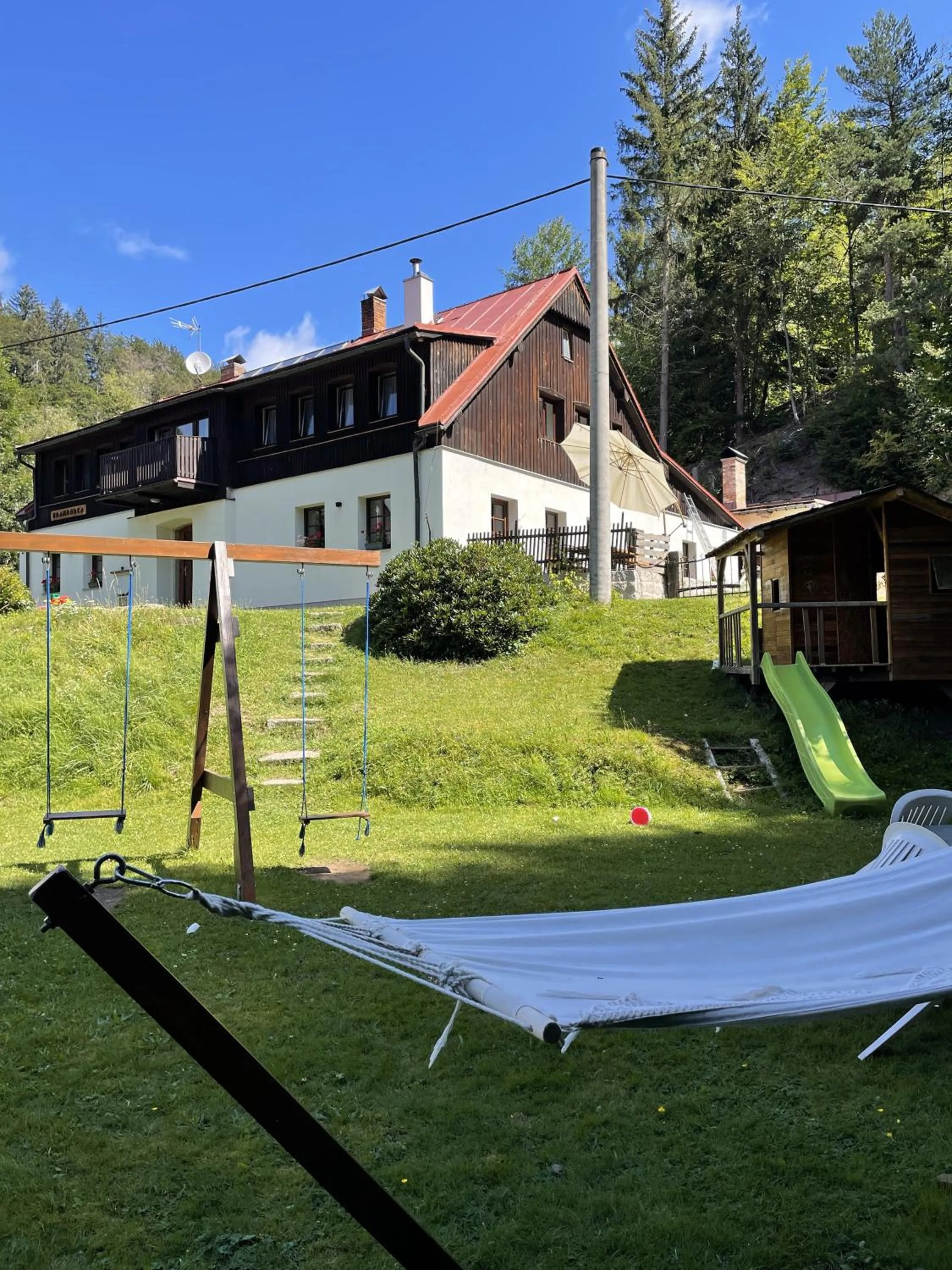 Garden view in Apartmány Bramborka