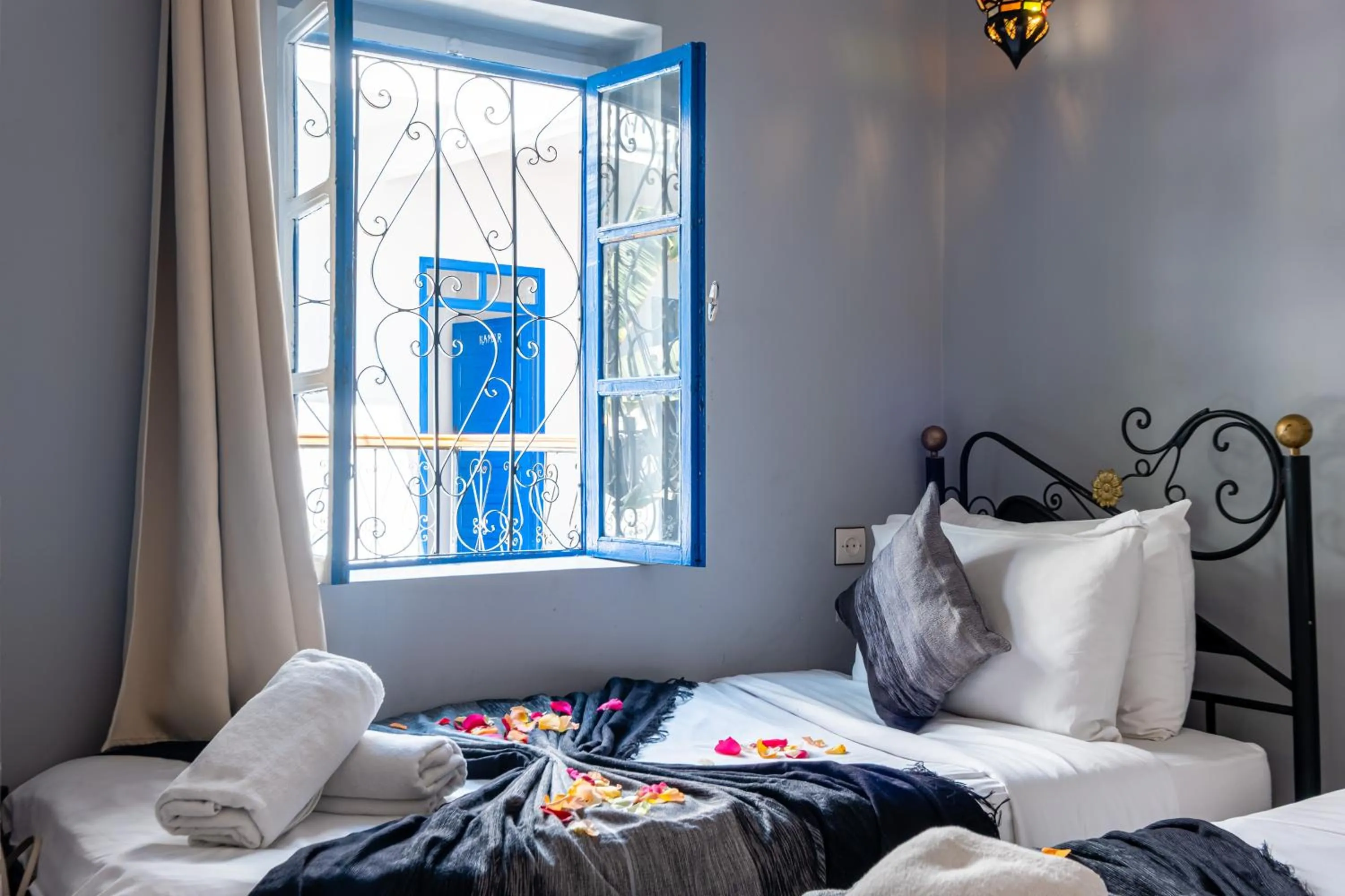 Bed in Riad Bobby Marrakech